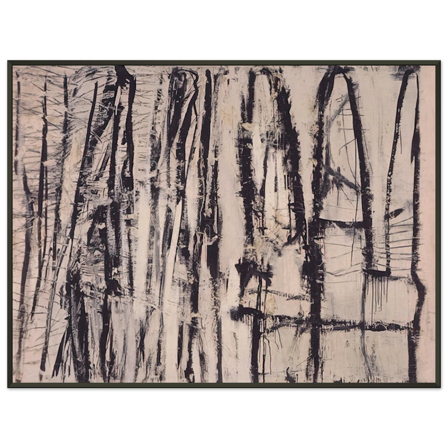 Cy Twombly Quarzeat Framed Art Print - Aluminum Frame - 70x100 cm / 28x40 inches