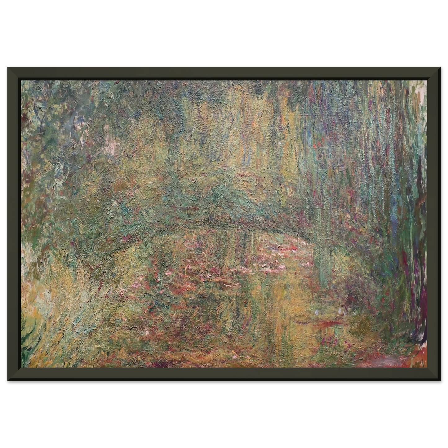 claude monet  The Japanese Bridge Framed Art Print  - Aluminum Frame - 60x80 cm / 24x32 inches