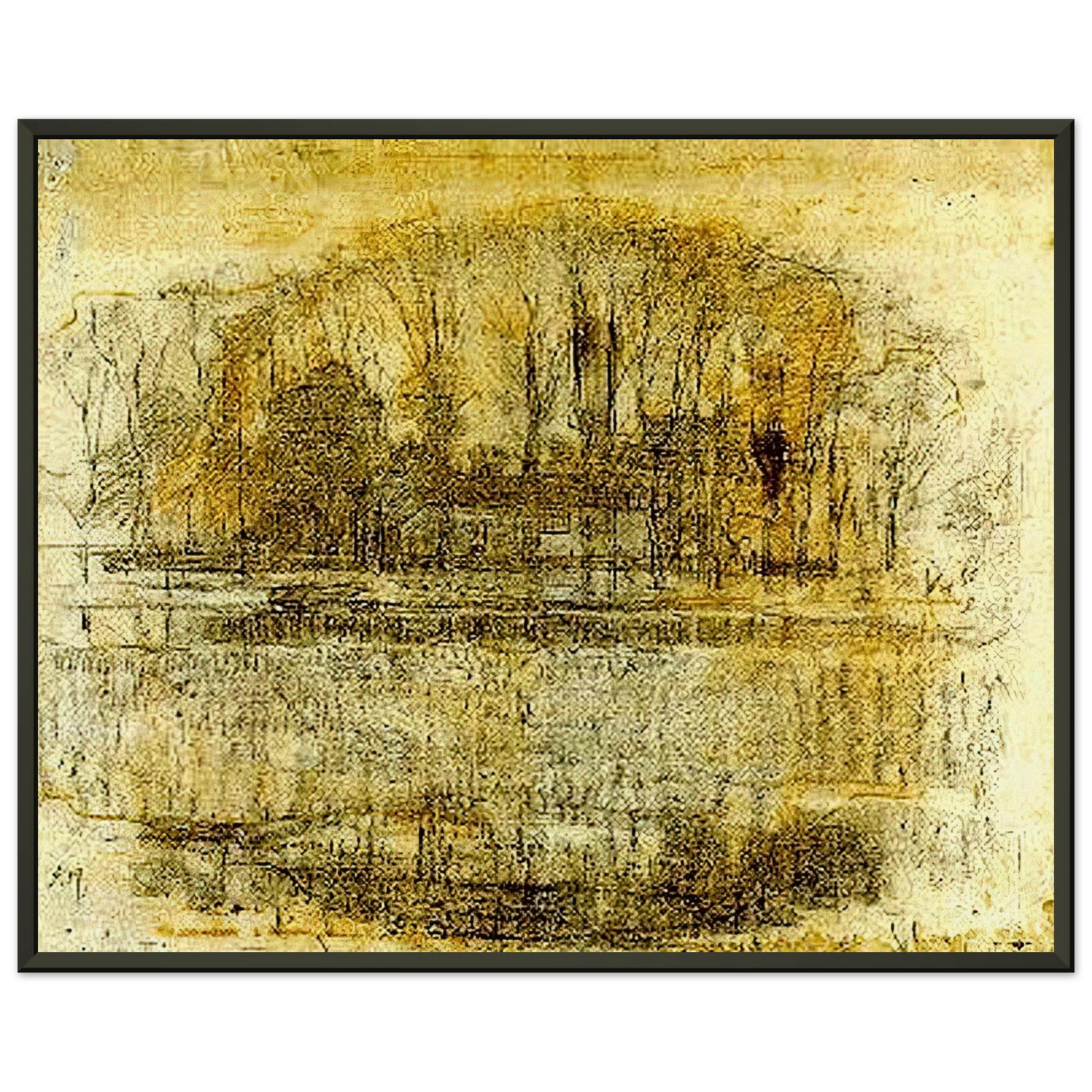 Piet Mondrian  Geinrust Farm Compositional Study Framed Art Print  - Aluminum Frame - 40x50 cm / 16x20 inches