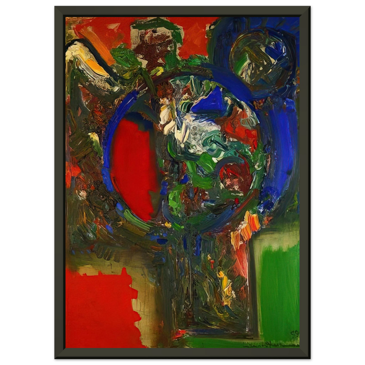 Hans Hofmann The Bouquet Framed Art Print - Aluminum Frame - 70x100 cm / 28x40 inches