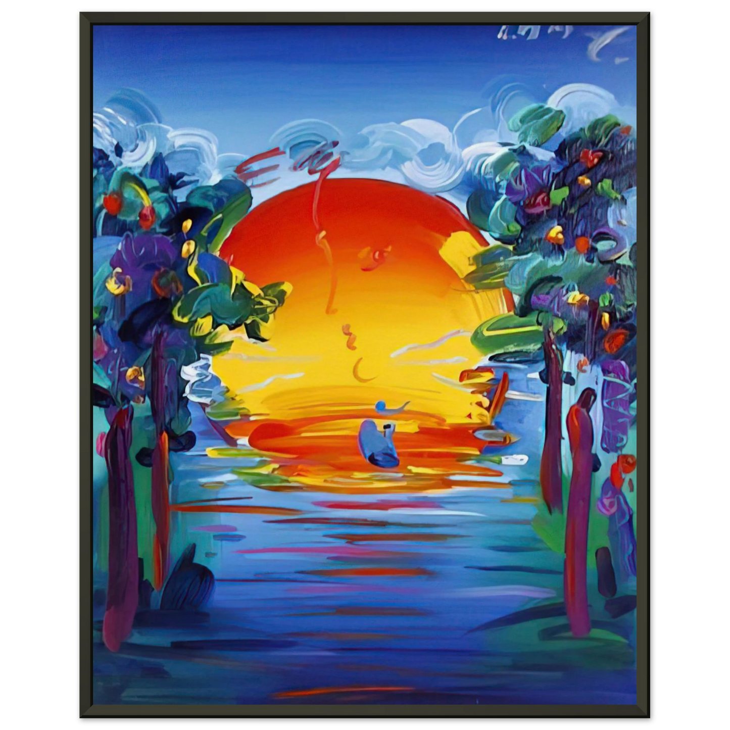 Peter Max BETTER WORLD 1993 Framed Art Print - Aluminum Frame - 40x50 cm / 16x20 inches