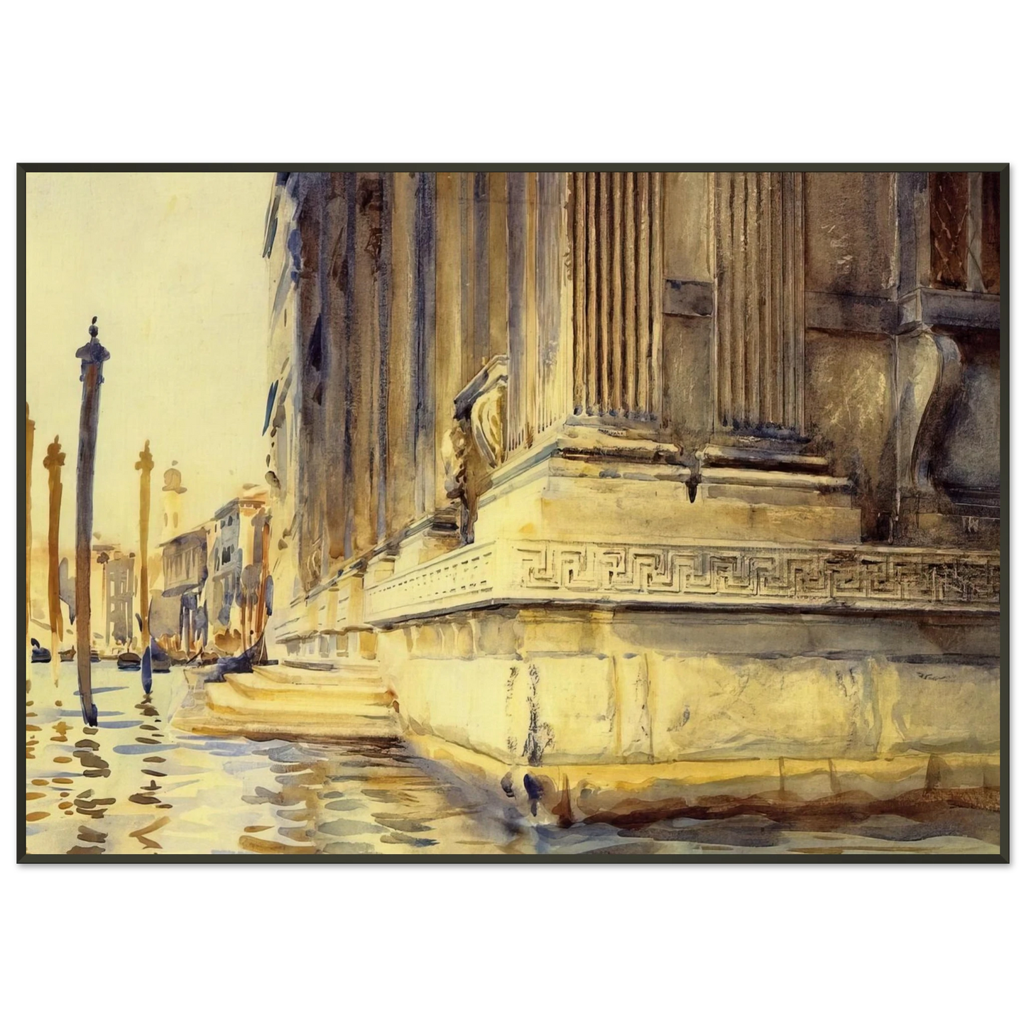John Singer Sargent  Palazzo Grimani Framed Art Print  - Aluminum Frame - 21x29.7 cm / 8x12"