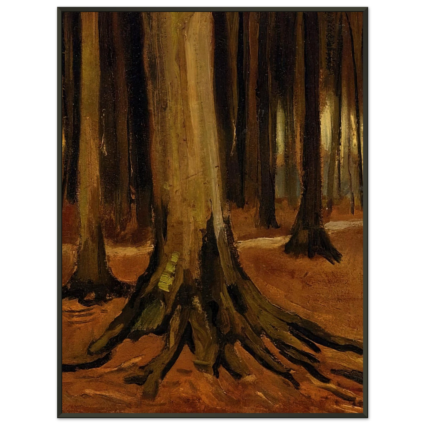Vincent van Gogh  Girl in the Woods Framed Art Print  - Aluminum Frame - 60x80 cm / 24x32 inches