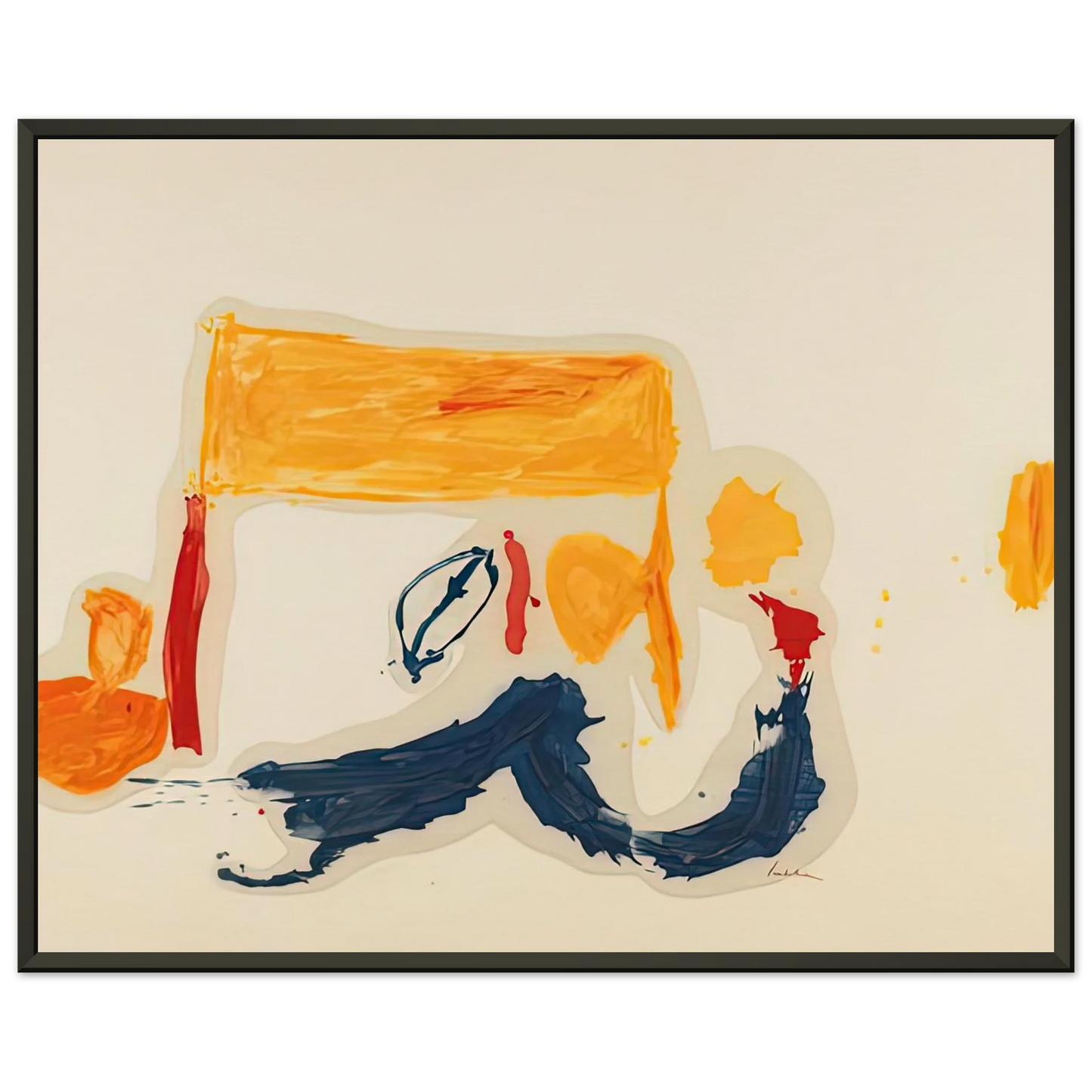 Helen Frankenthaler Yellow Games 1962 Framed Art Print - Aluminum Frame - 60x80 cm / 24x32 inches