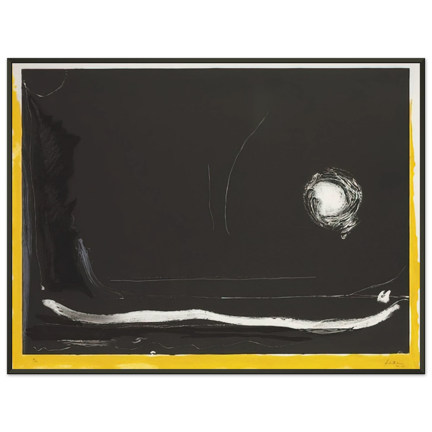 Helen Frankenthaler Yellow Jack 1985 Framed Art Print - Aluminum Frame - 60x80 cm / 24x32 inches