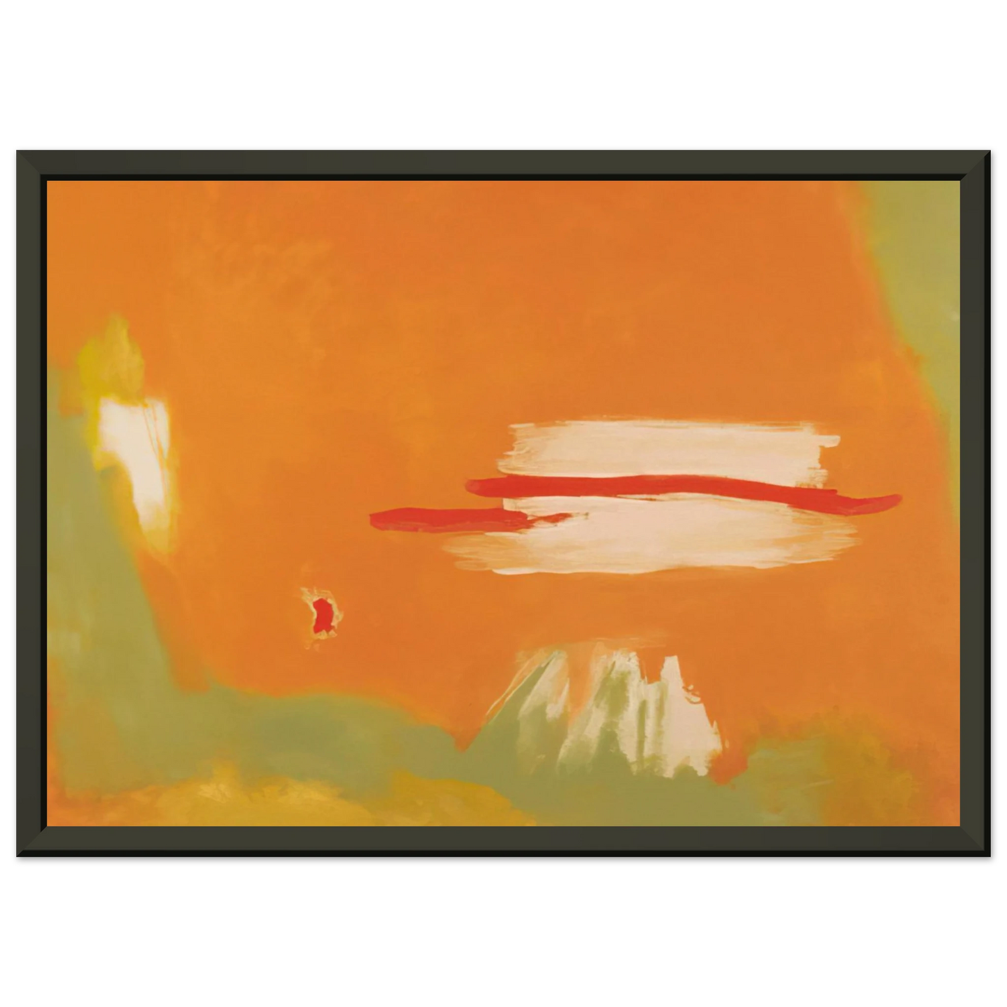 Esteban Vicente RED ACROSS 1996 Framed Art Print - Aluminum Frame - 70x100 cm / 28x40 inches