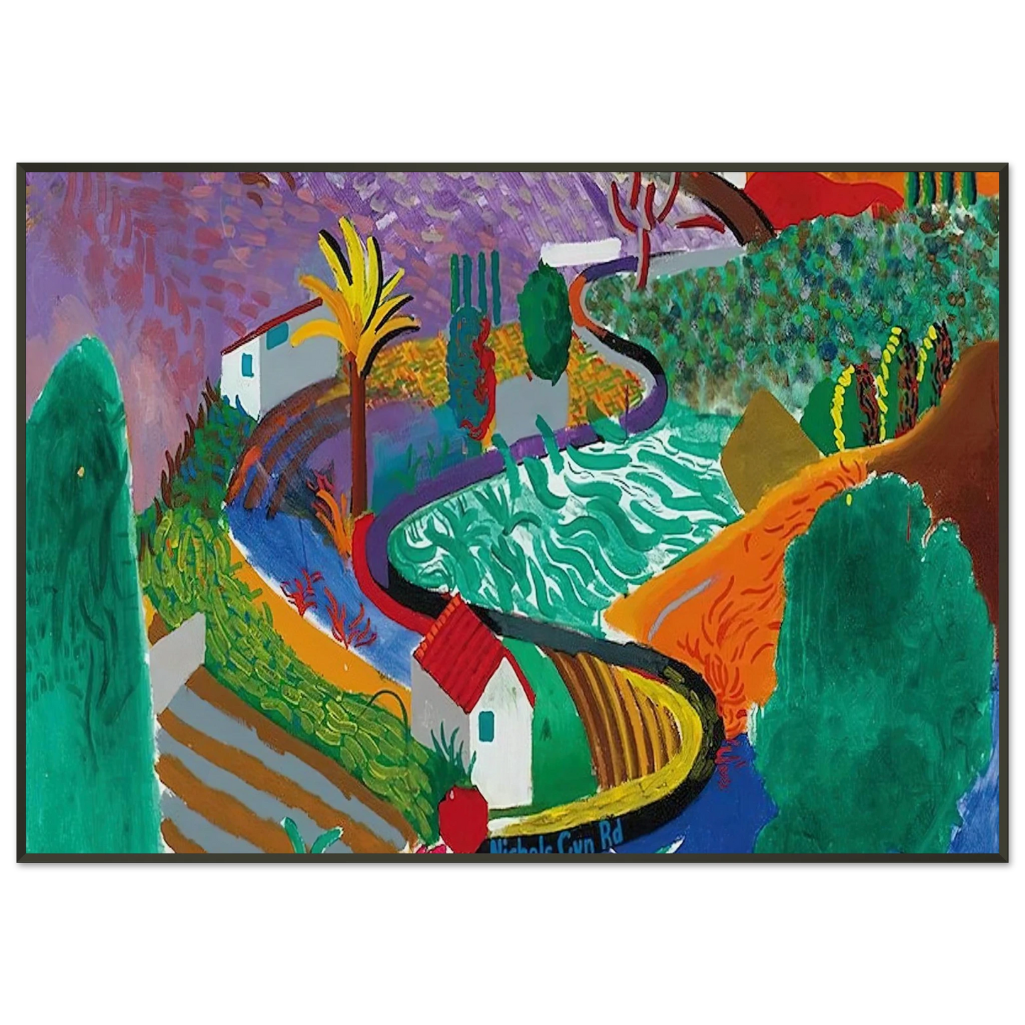 David Hockney David Hockney Framed Art Print - Aluminum Frame - 21x29.7 cm / 8x12"