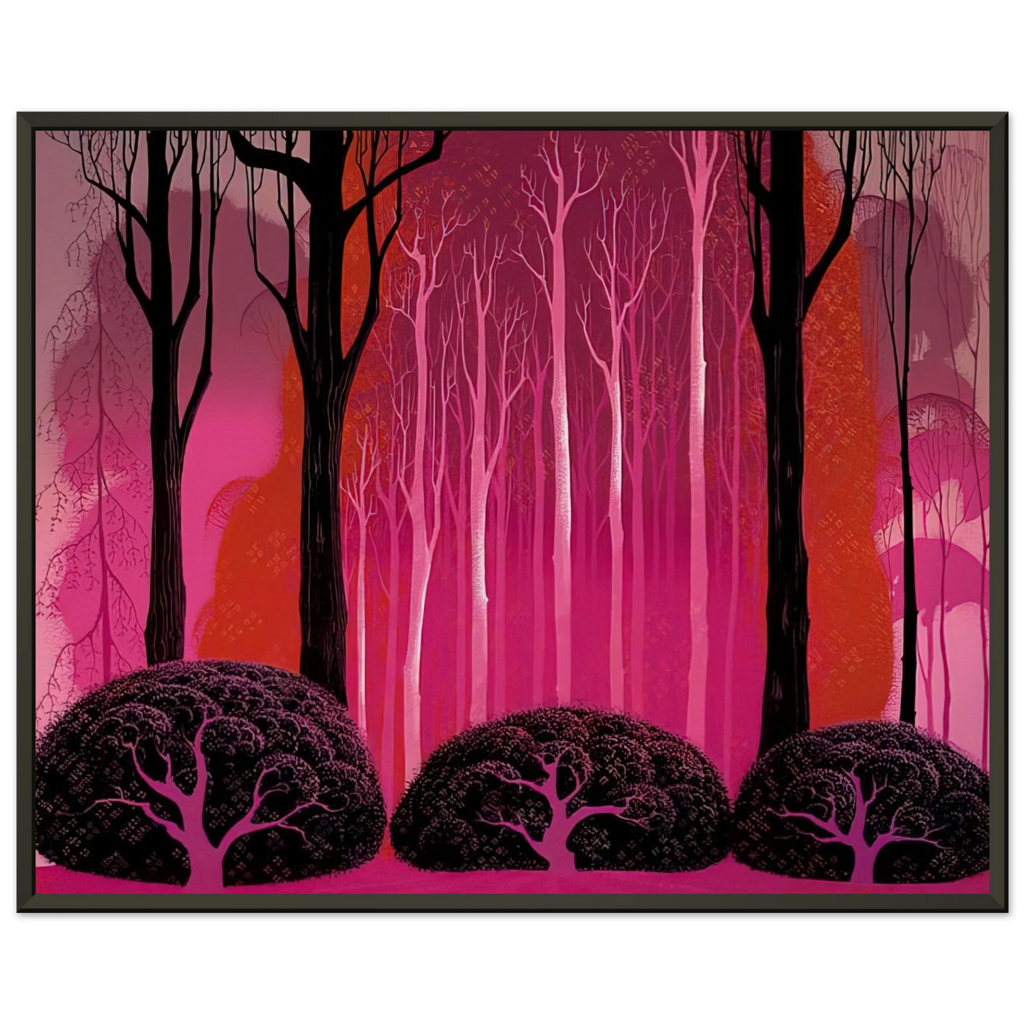 Eyvind Earle Crimson Glory Framed Art Print - Aluminum Frame - 40x50 cm / 16x20 inches