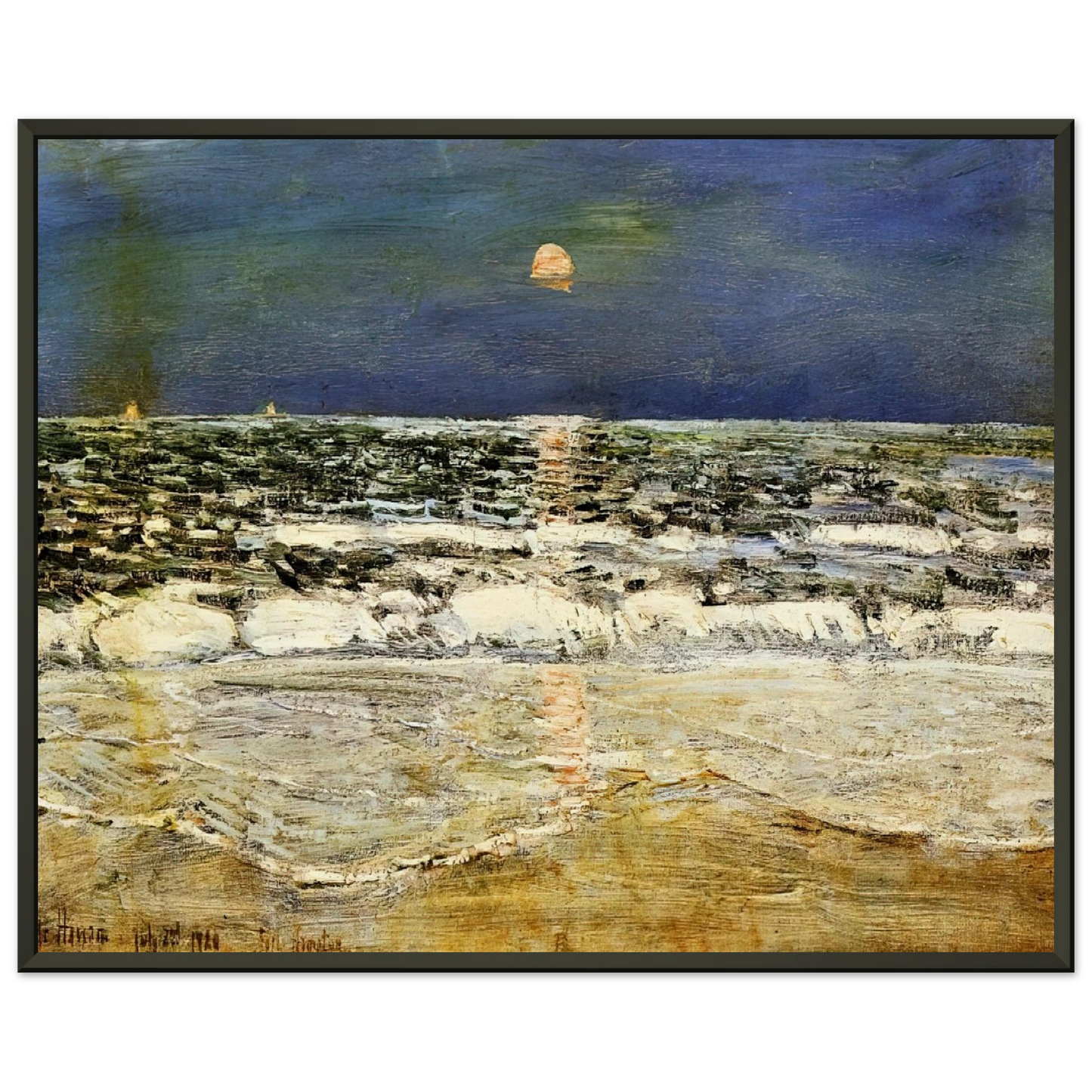 Childe Hassam East Hampton Framed Art Print - Aluminum Frame - 70x100 cm / 28x40 inches