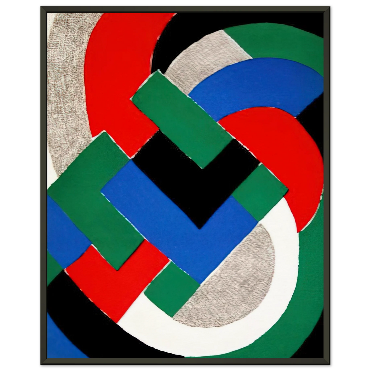 Sonia Delaunay COMPOSITION WITH GREEN AND BLUE Framed Art Print - Aluminum Frame - 70x100 cm / 28x40 inches