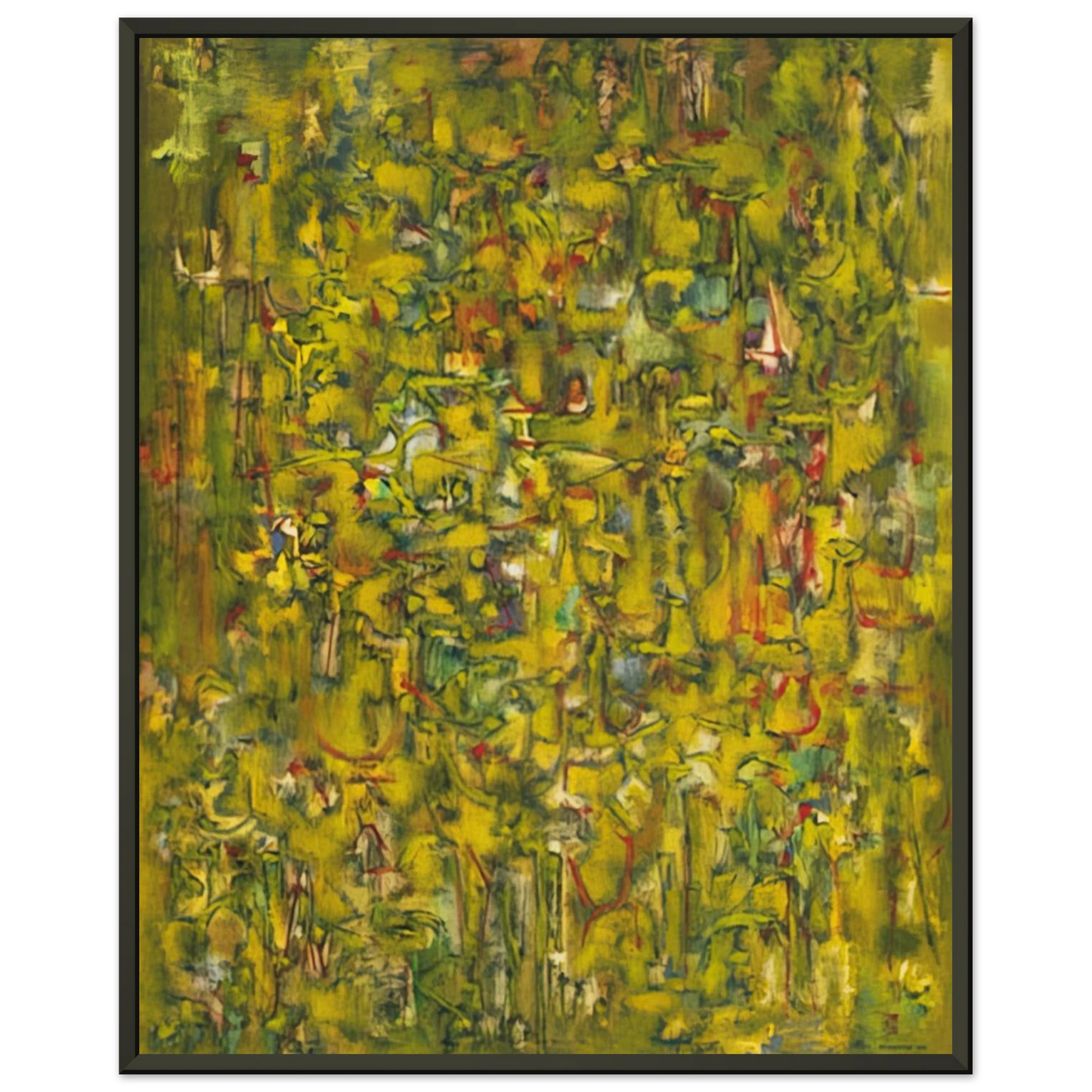 Ad Reinhardt Number 43 Abstract Painting Yellow 1947 Framed Art Print - Aluminum Frame - 40x50 cm / 16x20 inches