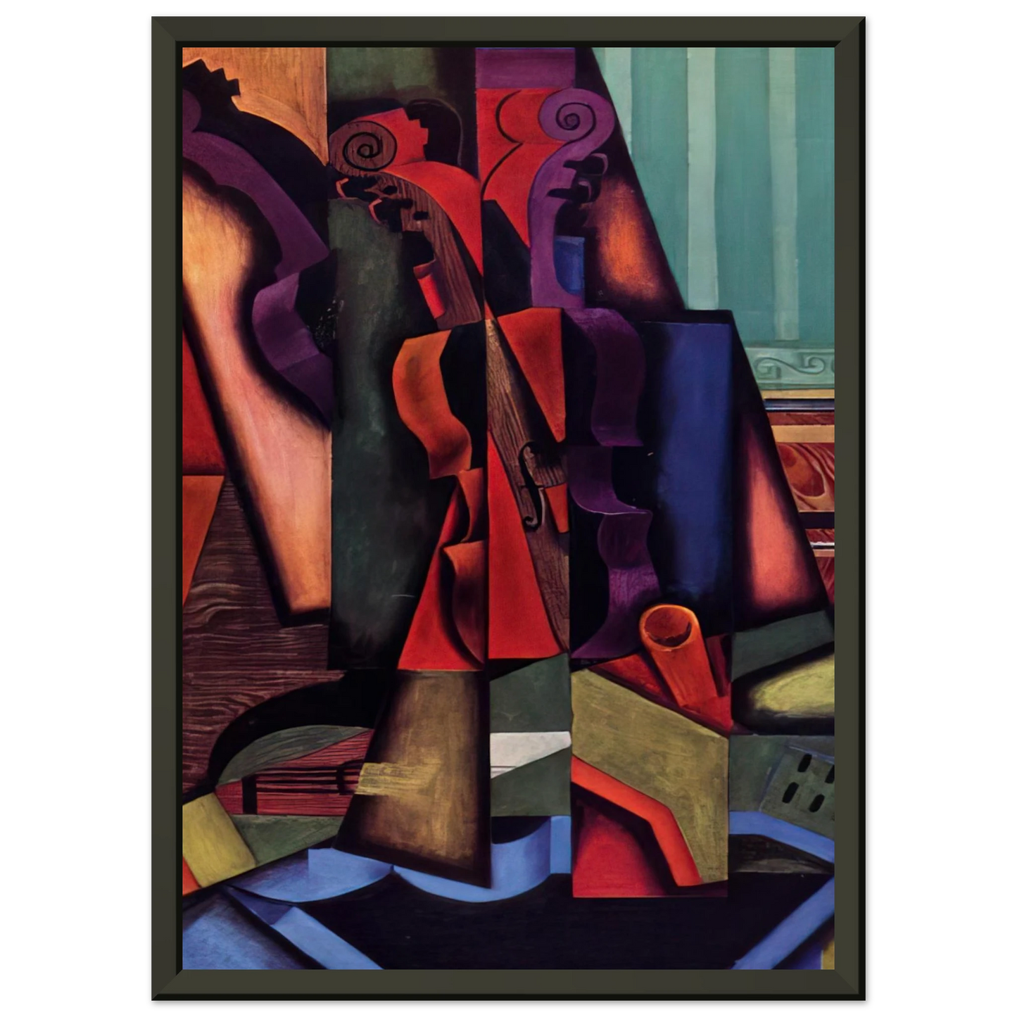Juan Gris VIOLIN AND GUITAR 1913 Framed Art Print - Aluminum Frame - 40x50 cm / 16x20 inches