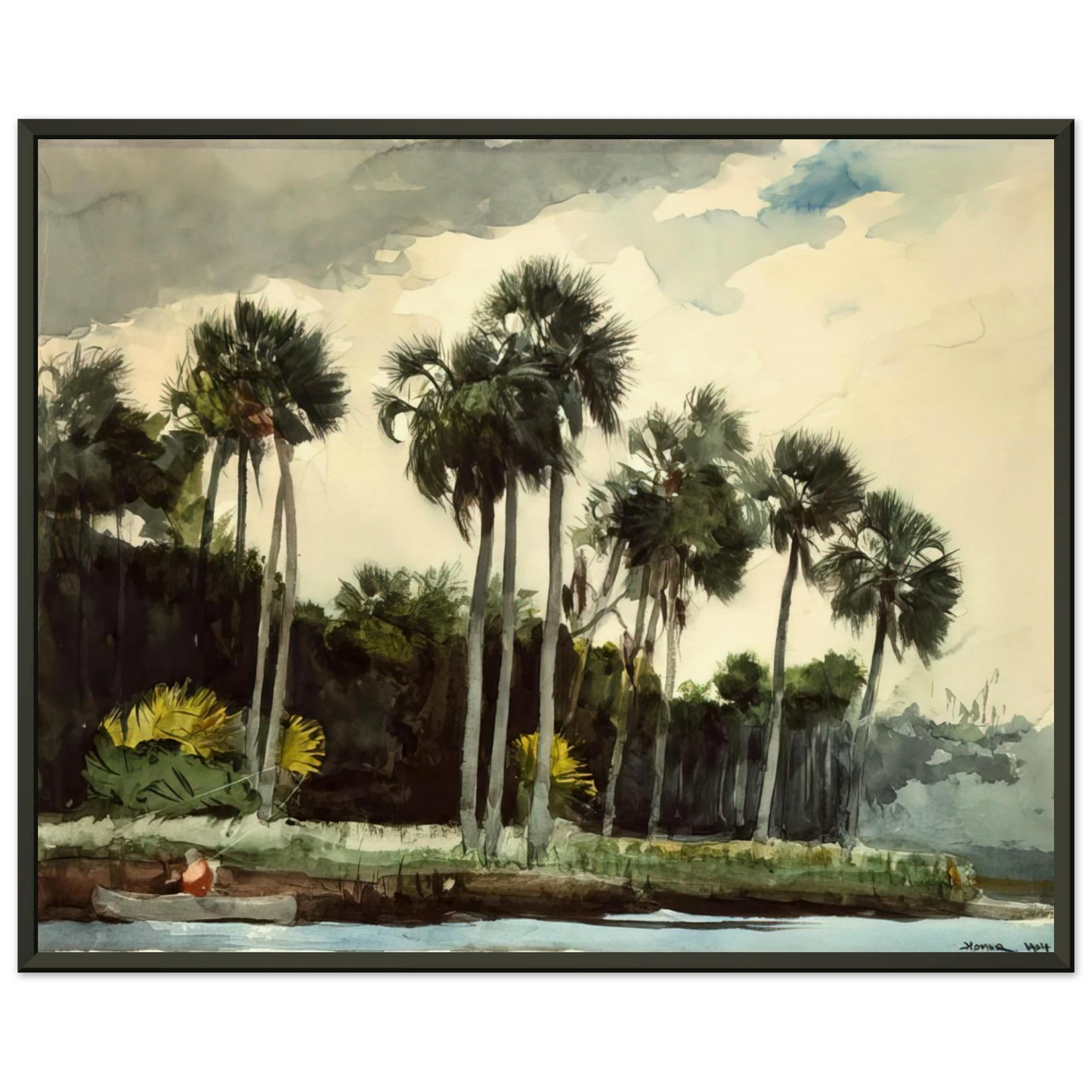 Winslow Homer THE TURKEY BUZZARD Framed Art Print - Aluminum Frame - 40x50 cm / 16x20 inches