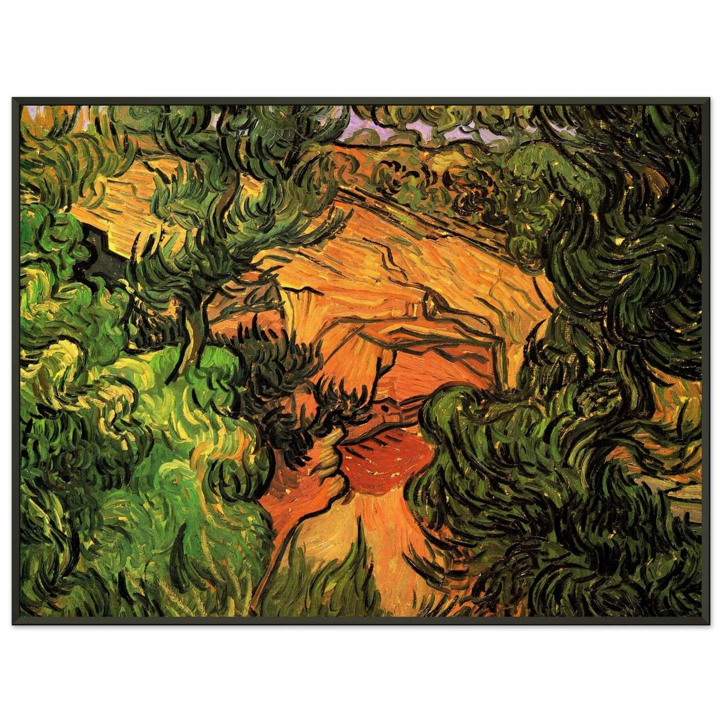 Vincent van Gogh  Entrance to a Quarry Framed Art Print  - Aluminum Frame - 60x80 cm / 24x32 inches