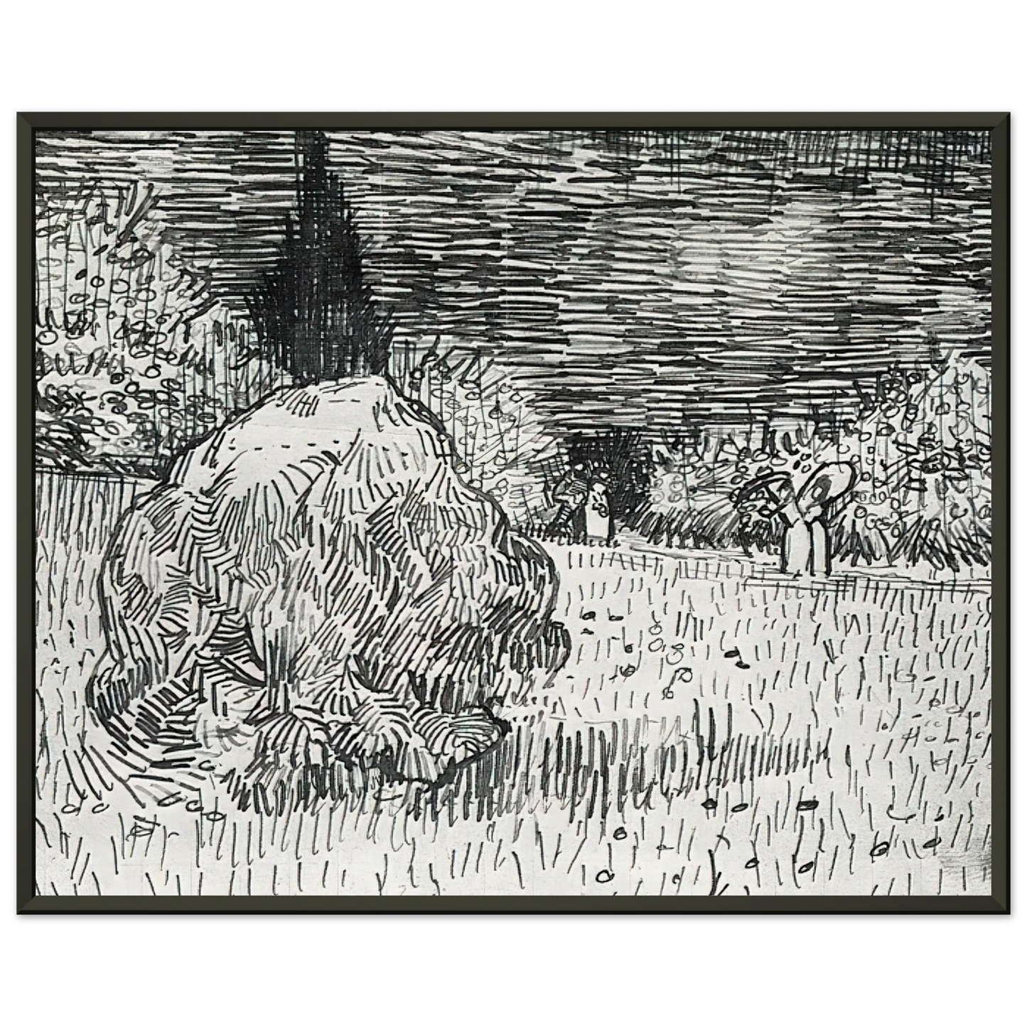 Vincent van Gogh Bush in the Park at Arles Framed Art Print - Aluminum Frame - 60x80 cm / 24x32 inches