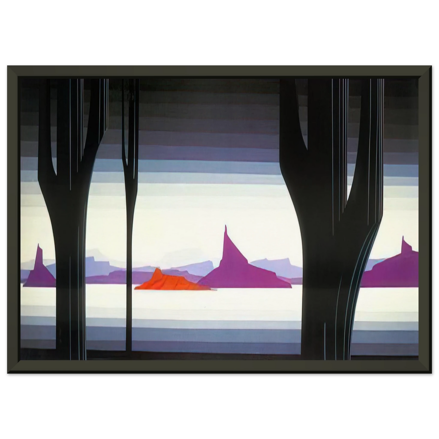 Eyvind Earle  Saguaro Framed Art Print  - Aluminum Frame - 40x50 cm / 16x20 inches