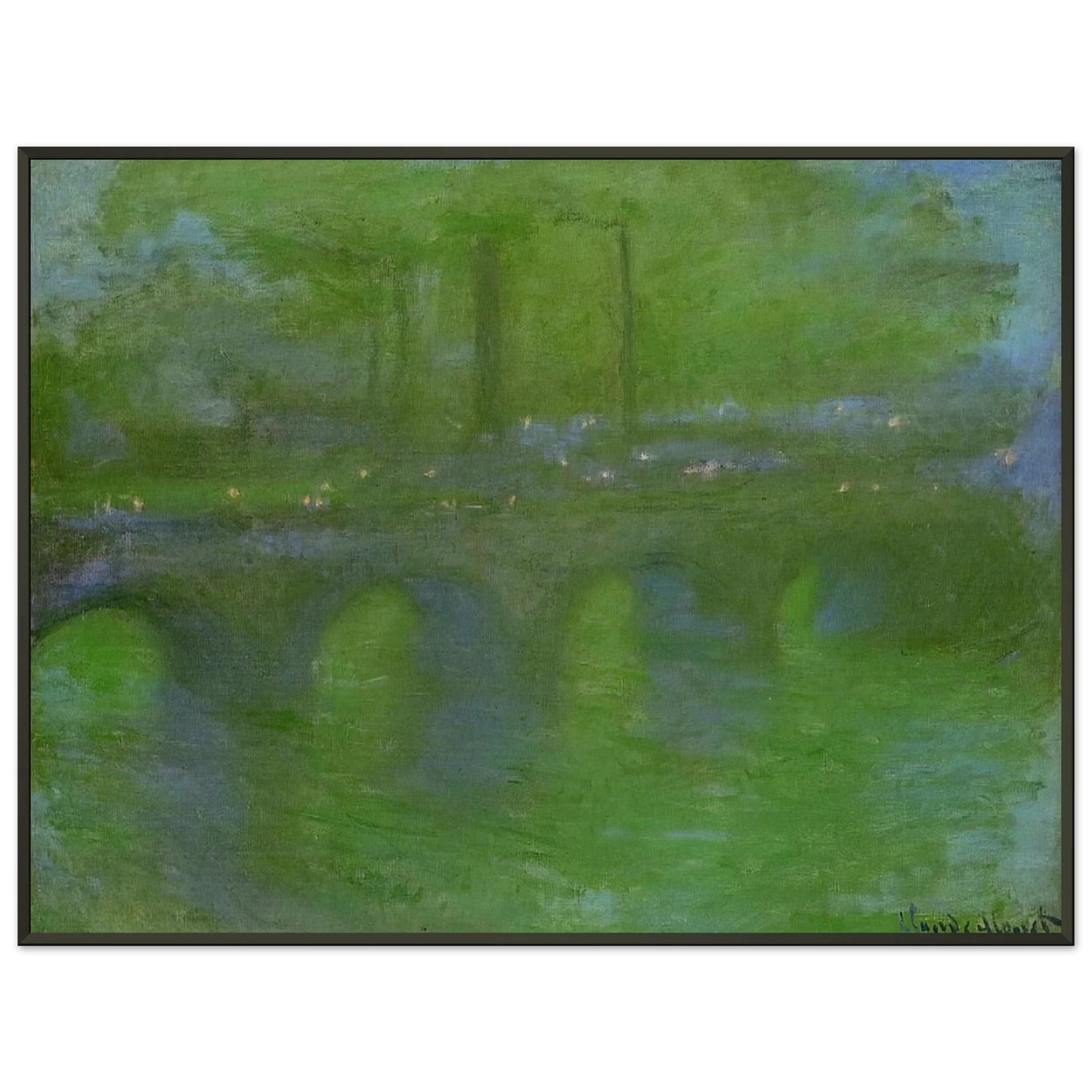 claude monet Waterloo Bridge Dawn Framed Art Print - Aluminum Frame - 40x50 cm / 16x20 inches