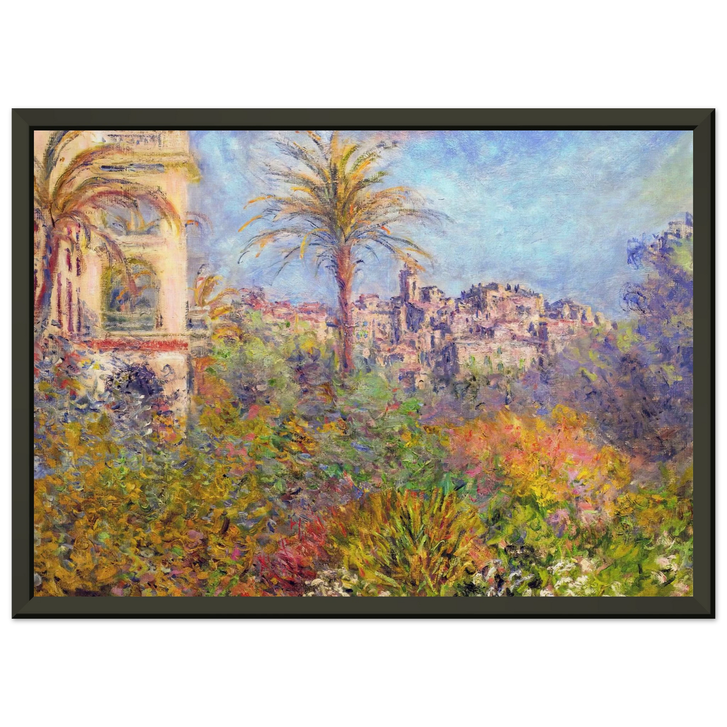 claude monet Villas at Bordighera 03 Framed Art Print - Aluminum Frame - 70x100 cm / 28x40 inches