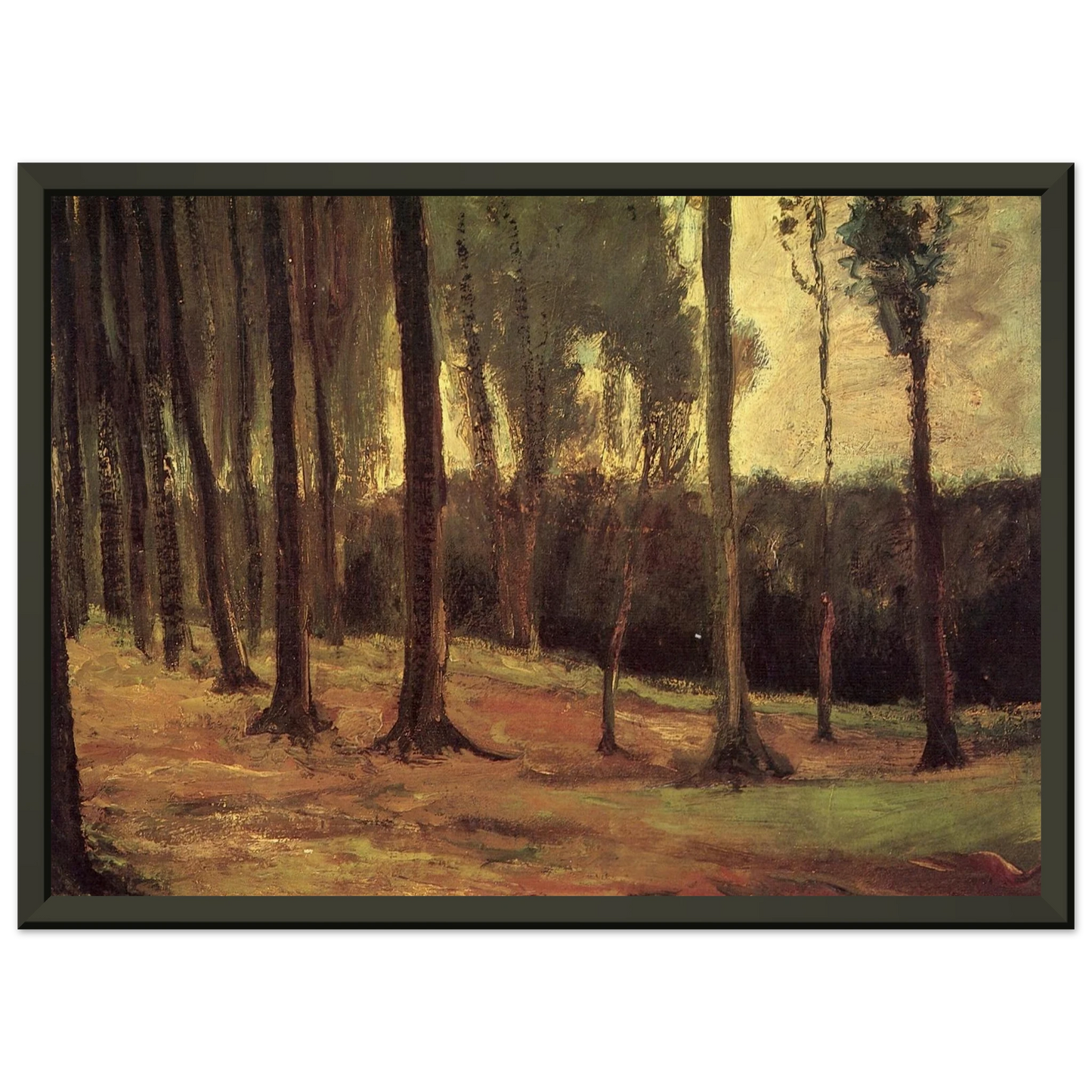 Vincent van Gogh  Edge of a Wood Framed Art Print  - Aluminum Frame - 70x100 cm / 28x40 inches