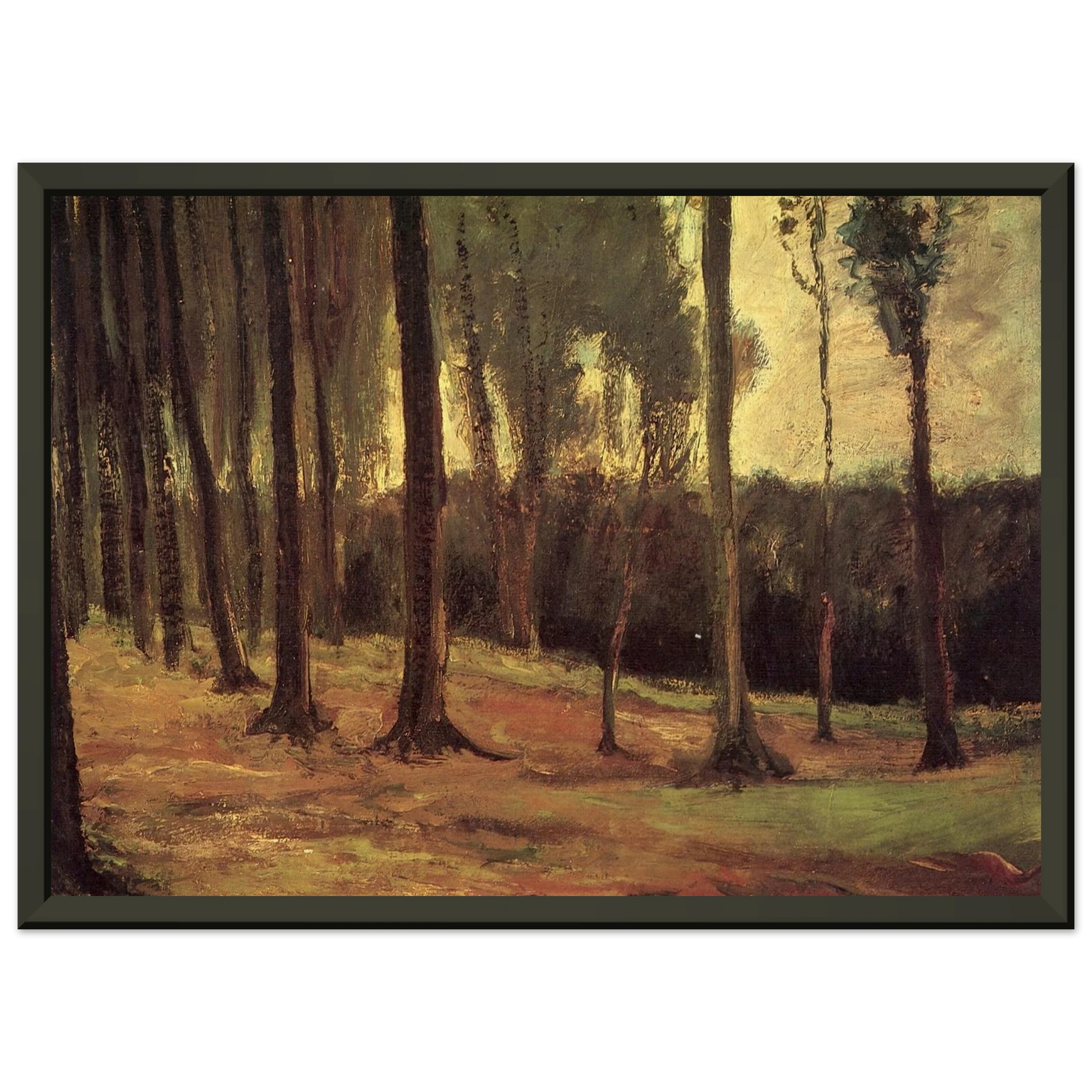 Vincent van Gogh  Edge of a Wood Framed Art Print  - Aluminum Frame - 70x100 cm / 28x40 inches
