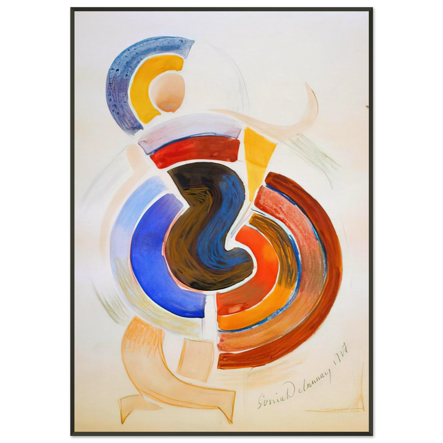 Sonia Delaunay UTITLED Framed Art Print - Aluminum Frame - 21x29.7 cm / 8x12"