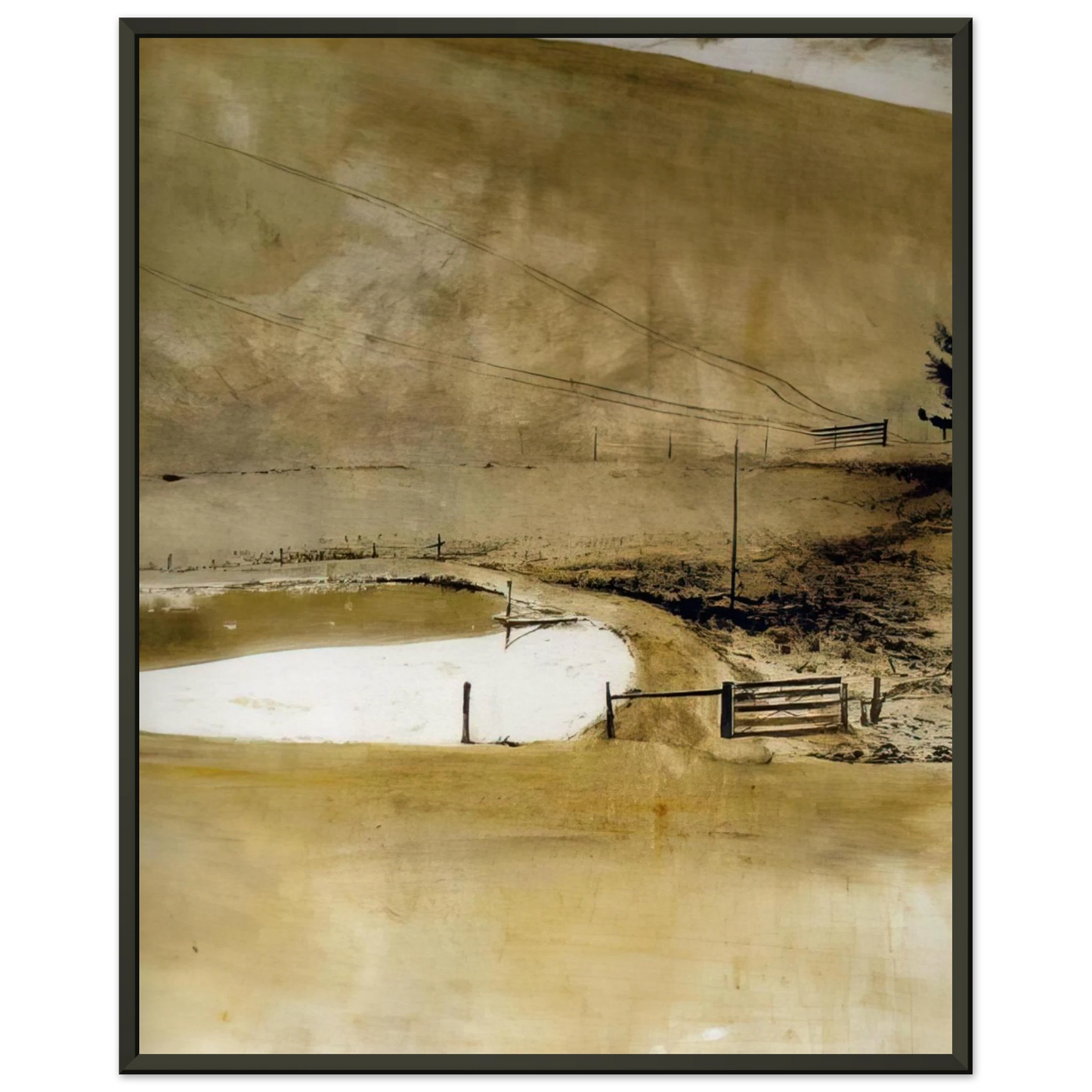 Andrew Wyeth NOT DETECTED 34 Framed Art Print - Aluminum Frame - 70x100 cm / 28x40 inches