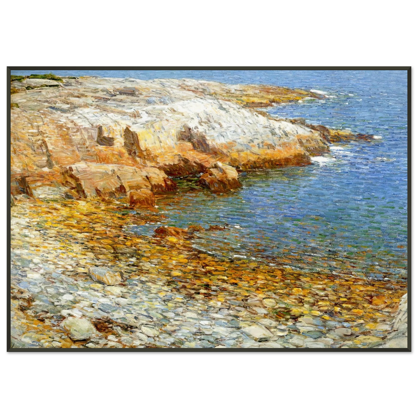 Childe Hassam Isles of Shoals Broad Cove Framed Art Print - Aluminum Frame - 21x29.7 cm / 8x12"