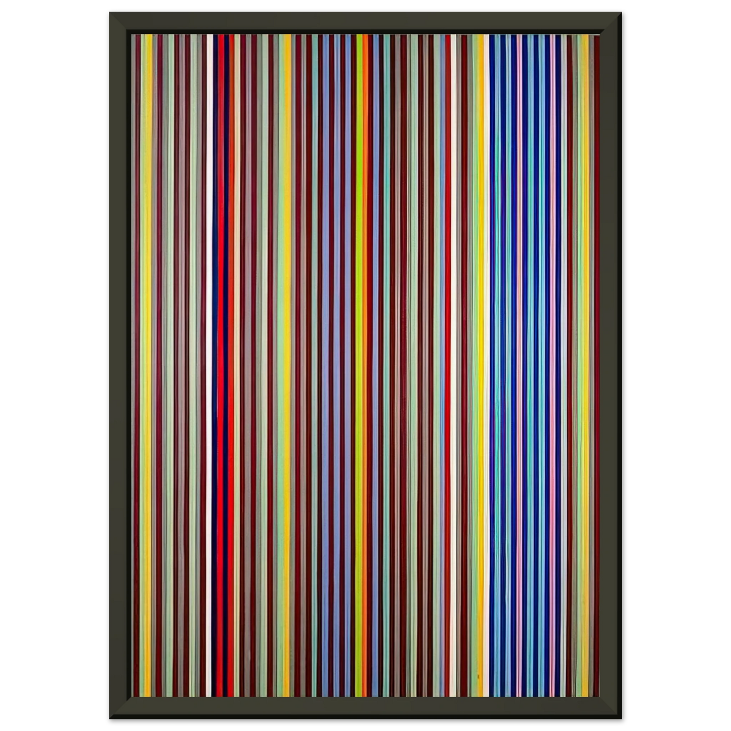 Gene Davis Untitled P280 1967 Framed Art Print - Aluminum Frame - 70x100 cm / 28x40 inches