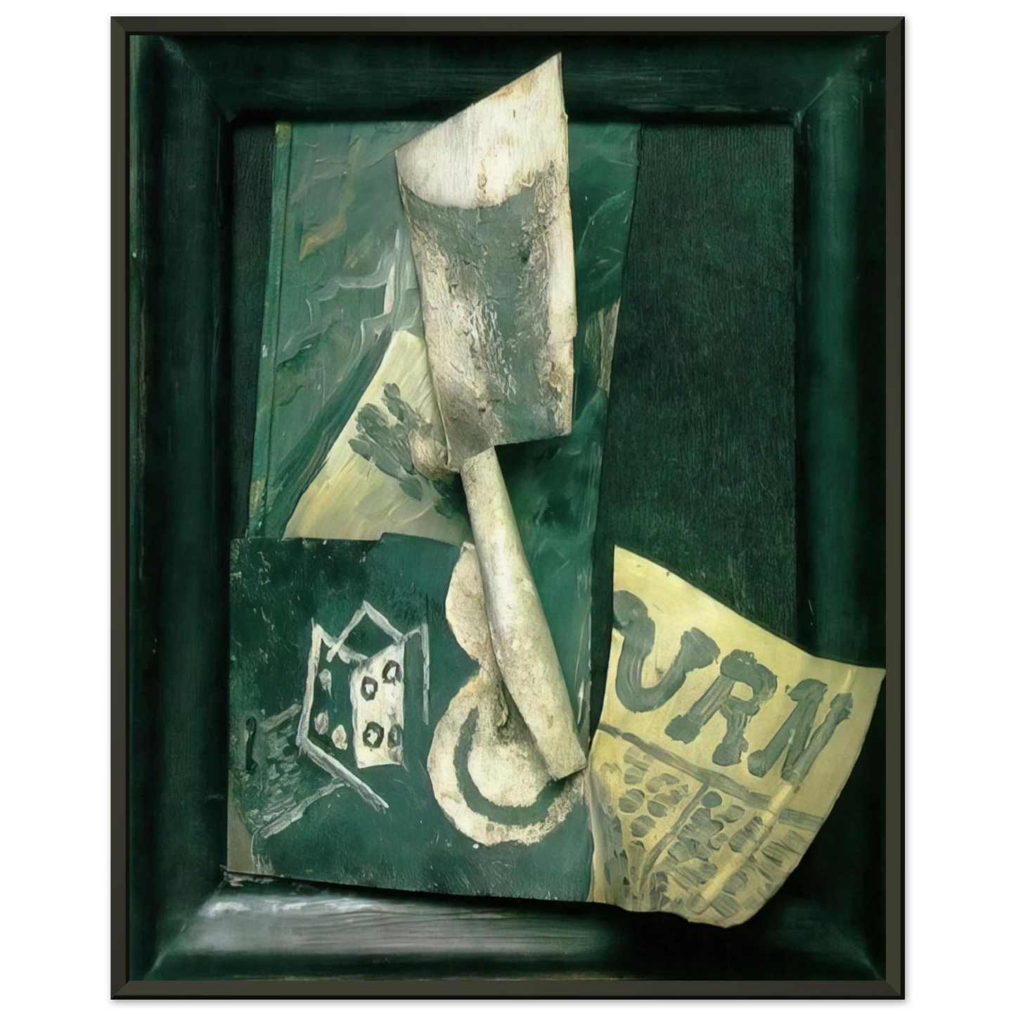 Pablo Picasso Glass and newspaper Framed Art Print - Aluminum Frame - 60x80 cm / 24x32 inches
