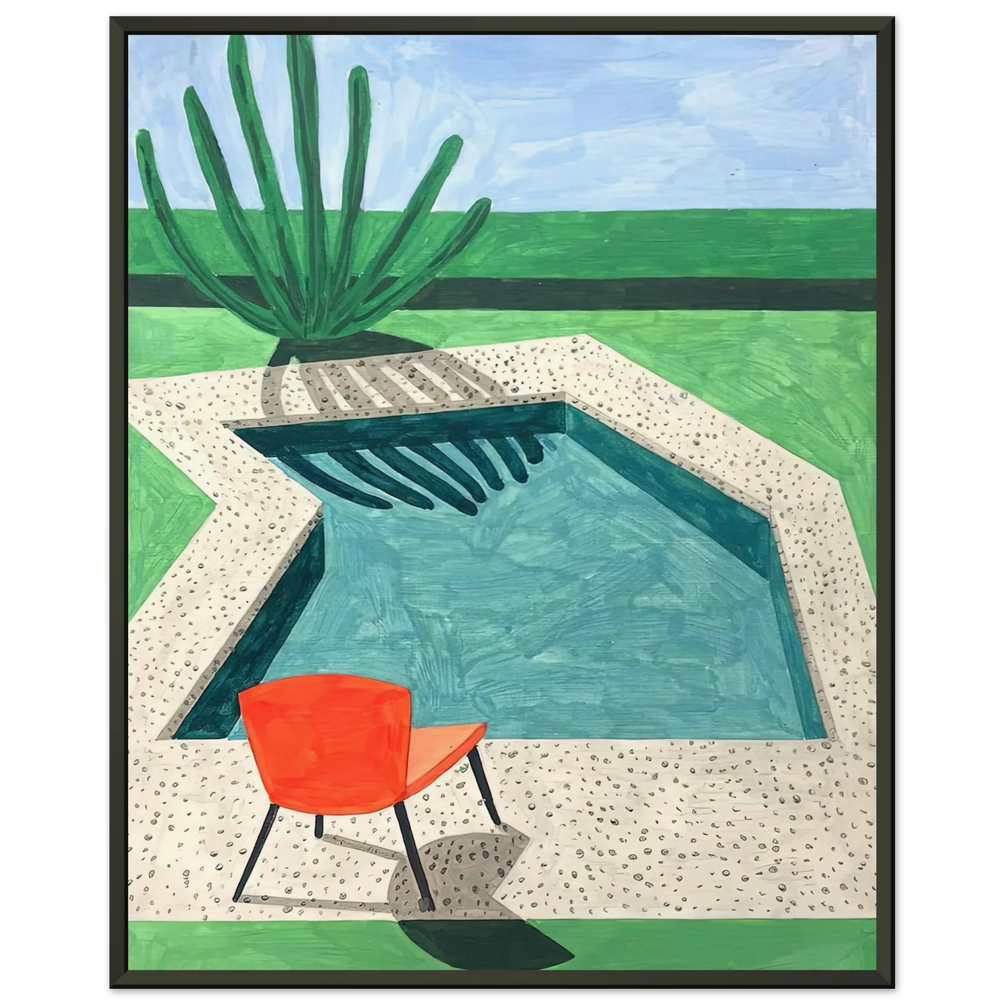 David Hockney David Hockney Framed Art Print - Aluminum Frame - 40x50 cm / 16x20 inches