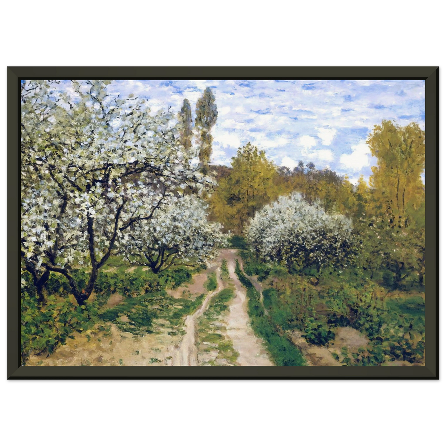 claude monet Trees in Bloom Framed Art Print - Aluminum Frame - 40x50 cm / 16x20 inches