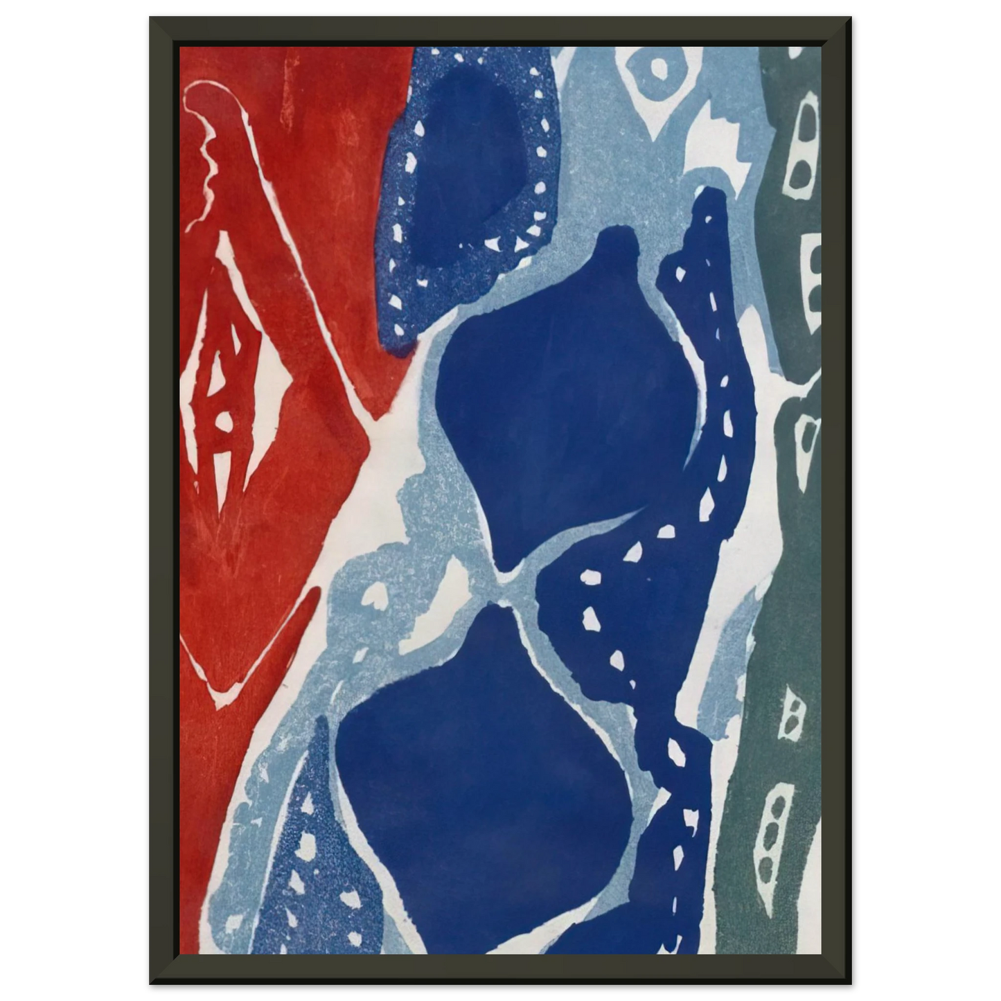 Ernst Wilhelm Nay Farbaquatinta 19657 1965 Framed Art Print - Aluminum Frame - 60x80 cm / 24x32 inches