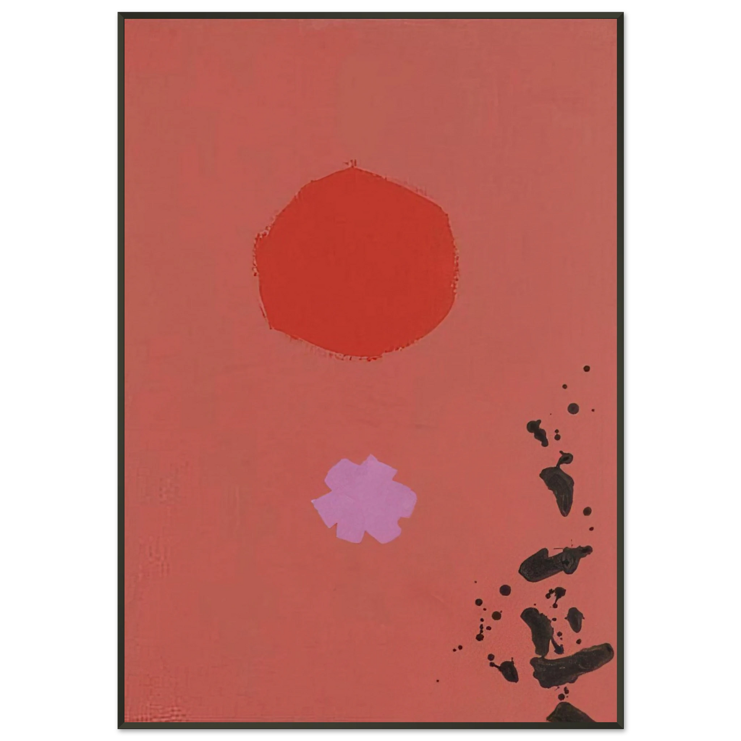 Adolph Gottlieb Orange and Lavender No 72 1970 Framed Art Print - Aluminum Frame - 21x29.7 cm / 8x12"