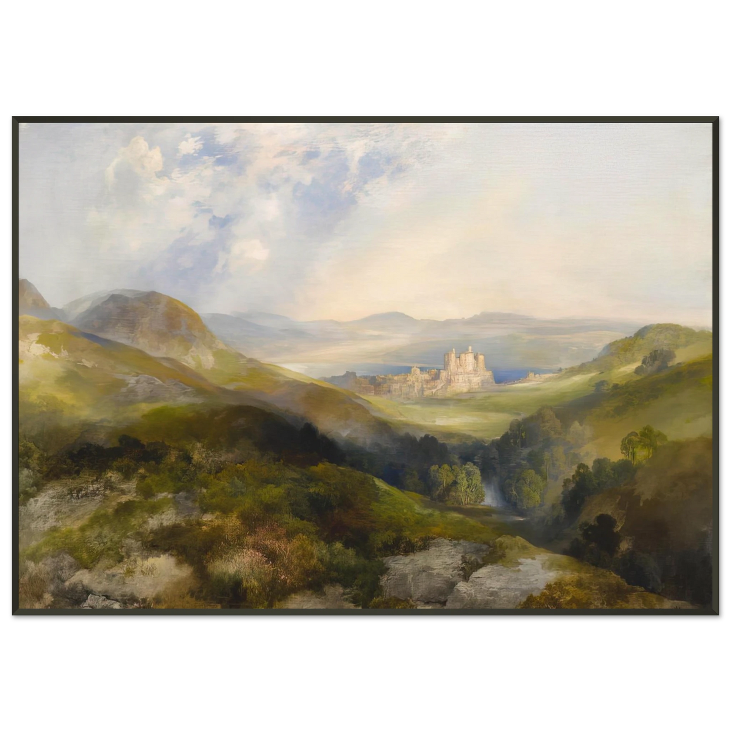 Thomas Moran Conway Castle Framed Art Print - Aluminum Frame - 21x29.7 cm / 8x12"