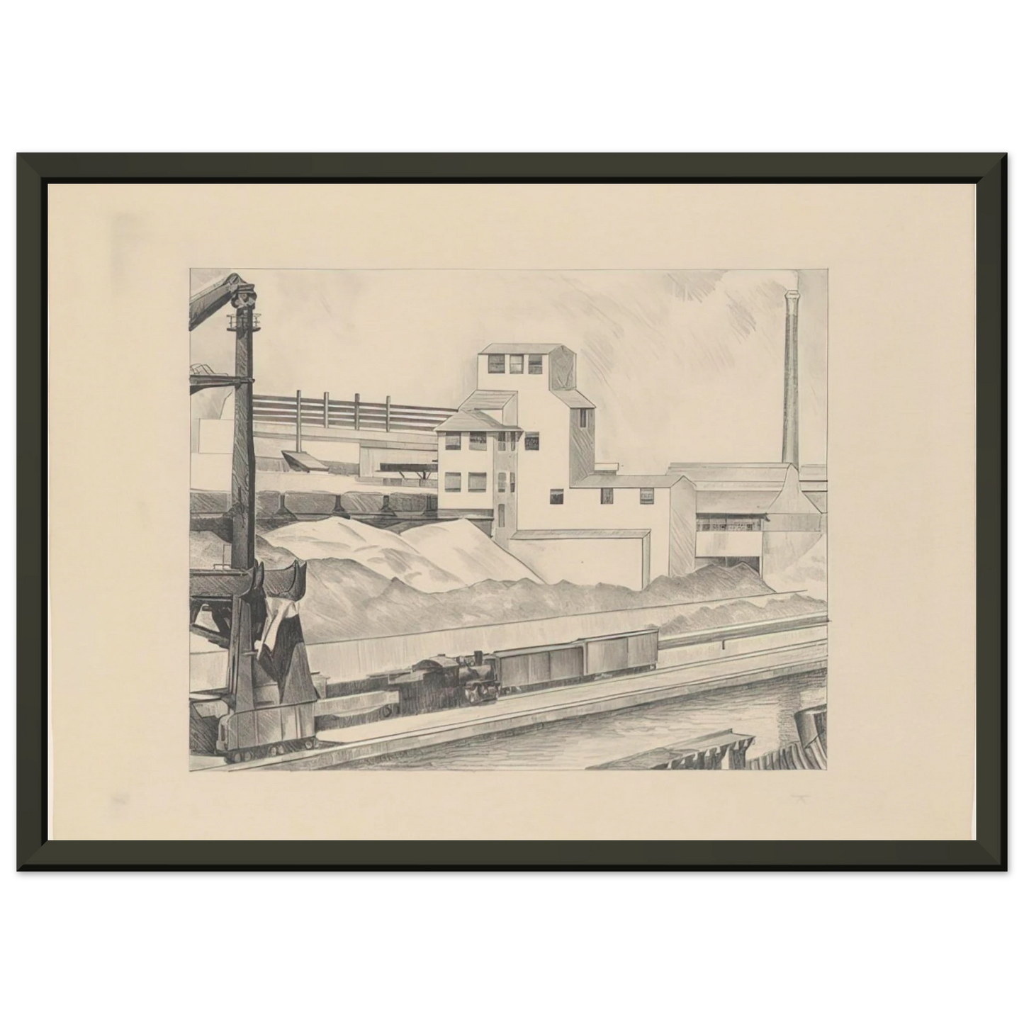 Charles Sheeler Industrial Series 1 1928 Framed Art Print - Aluminum Frame - 40x50 cm / 16x20 inches