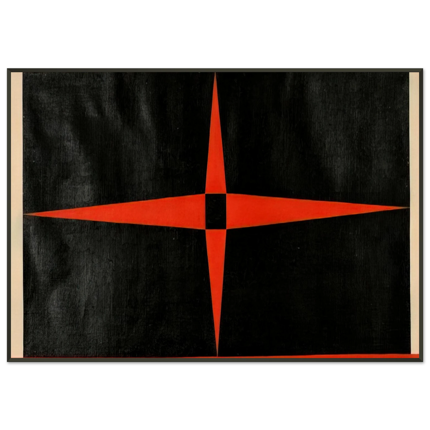 Carmen Herrera Red Star 1949 Framed Art Print - Aluminum Frame - 21x29.7 cm / 8x12"