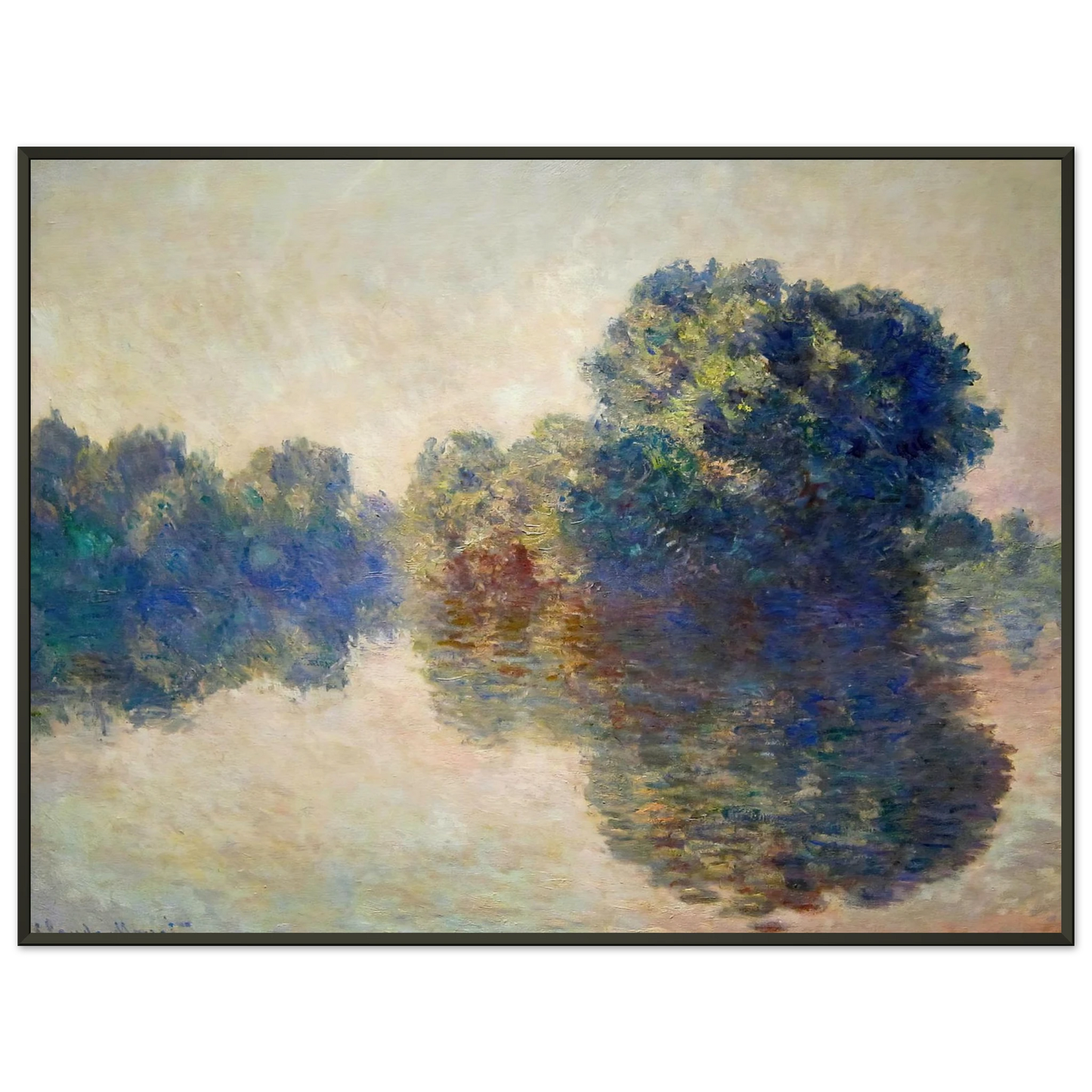 claude monet The Seine near Giverny Framed Art Print - Aluminum Frame - 40x50 cm / 16x20 inches