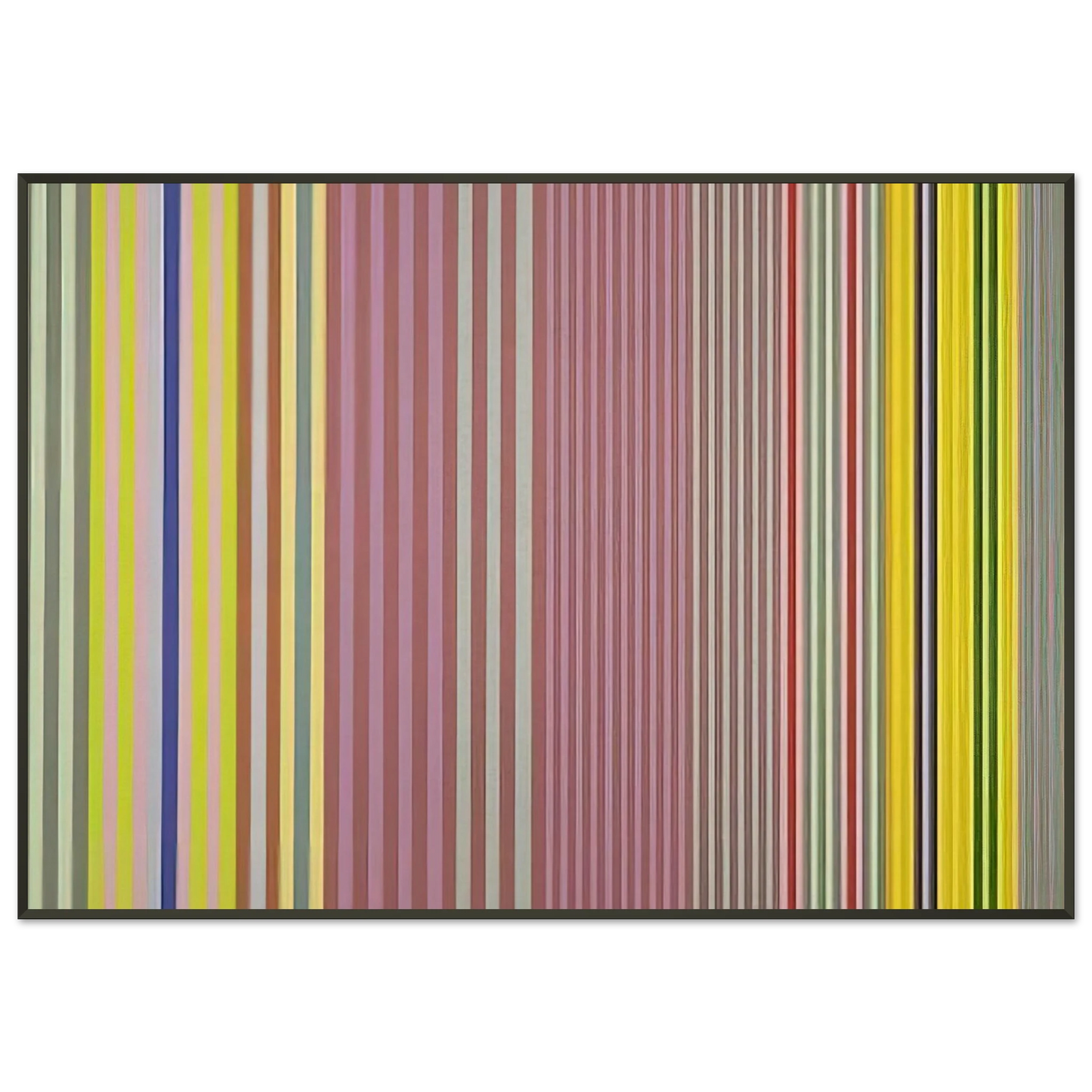 Gene Davis  Halifax  1969 Framed Art Print  - Aluminum Frame - 21x29.7 cm / 8x12"