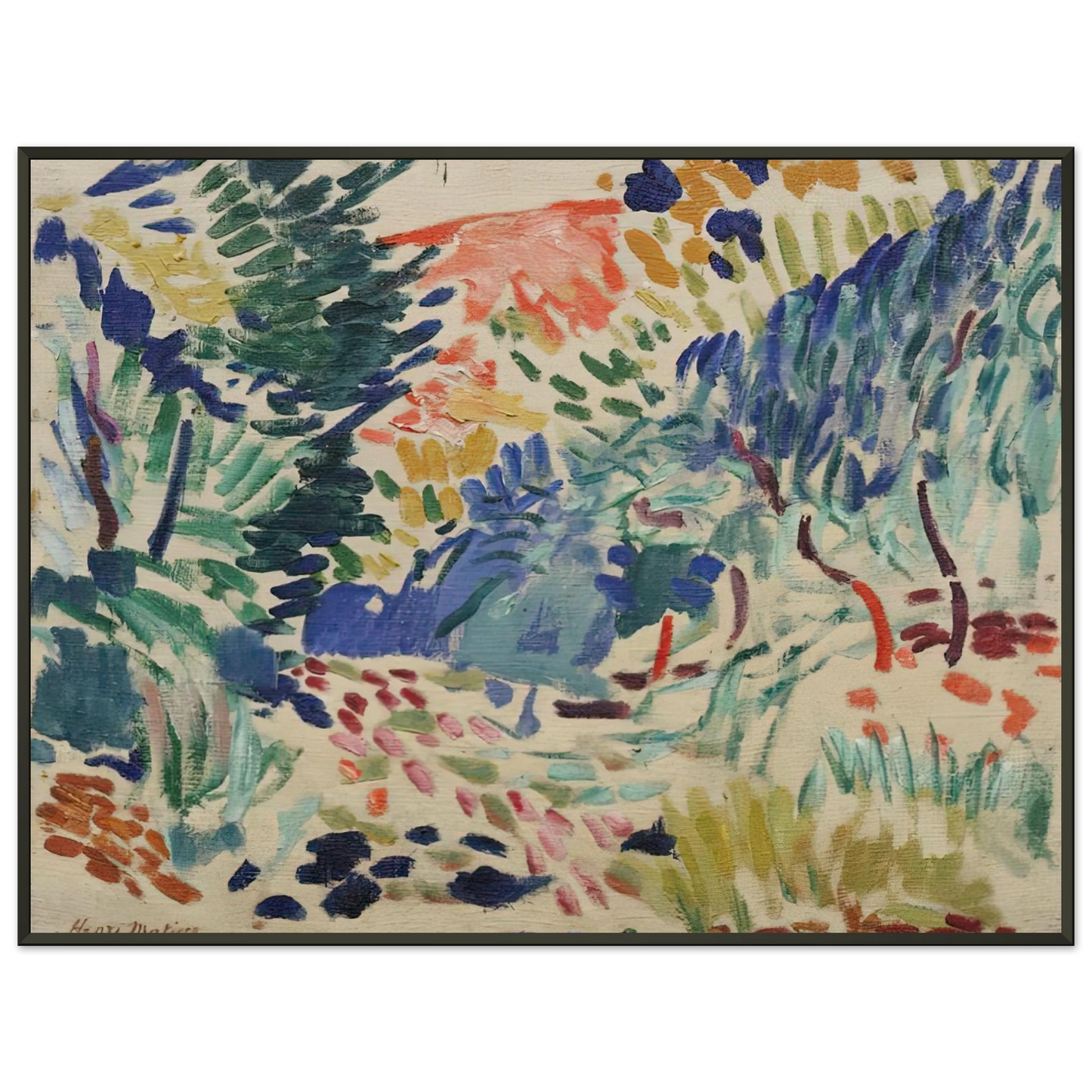 Henri Matisse LANDSCAPE AT COLLIOURE 1905 Framed Art Print - Aluminum Frame - 40x50 cm / 16x20 inches