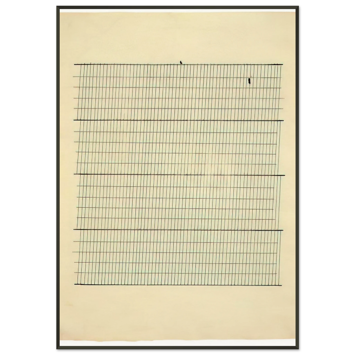 Agnes Martin Aspiration Framed Art Print - Aluminum Frame - 21x29.7 cm / 8x12"