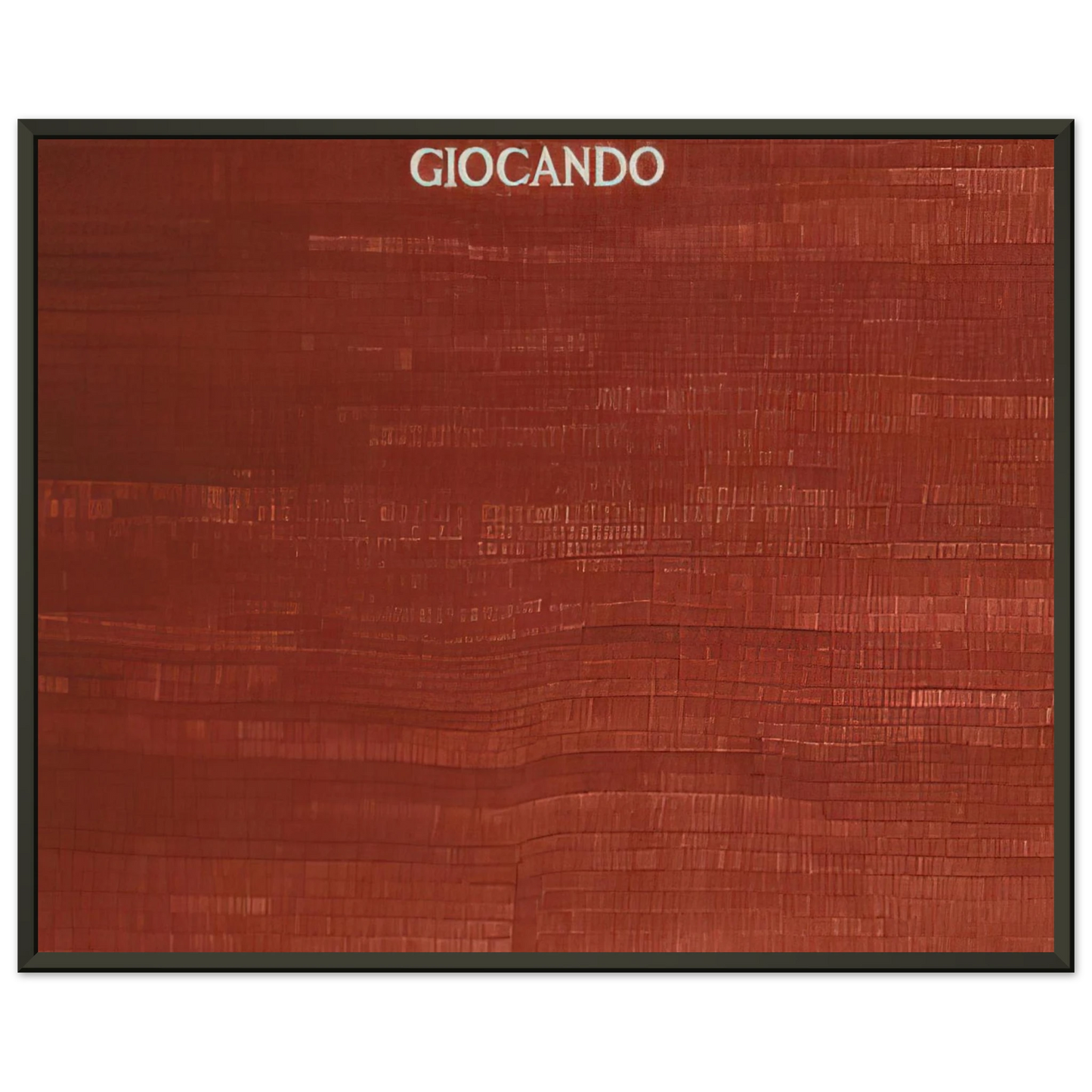 Alighiero Boetti GIOCANDO Framed Art Print - Aluminum Frame - 70x100 cm / 28x40 inches