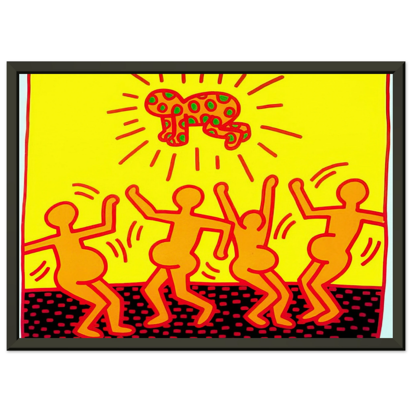 Keith Haring UNTITLED 1983 1 Framed Art Print - Aluminum Frame - 40x50 cm / 16x20 inches