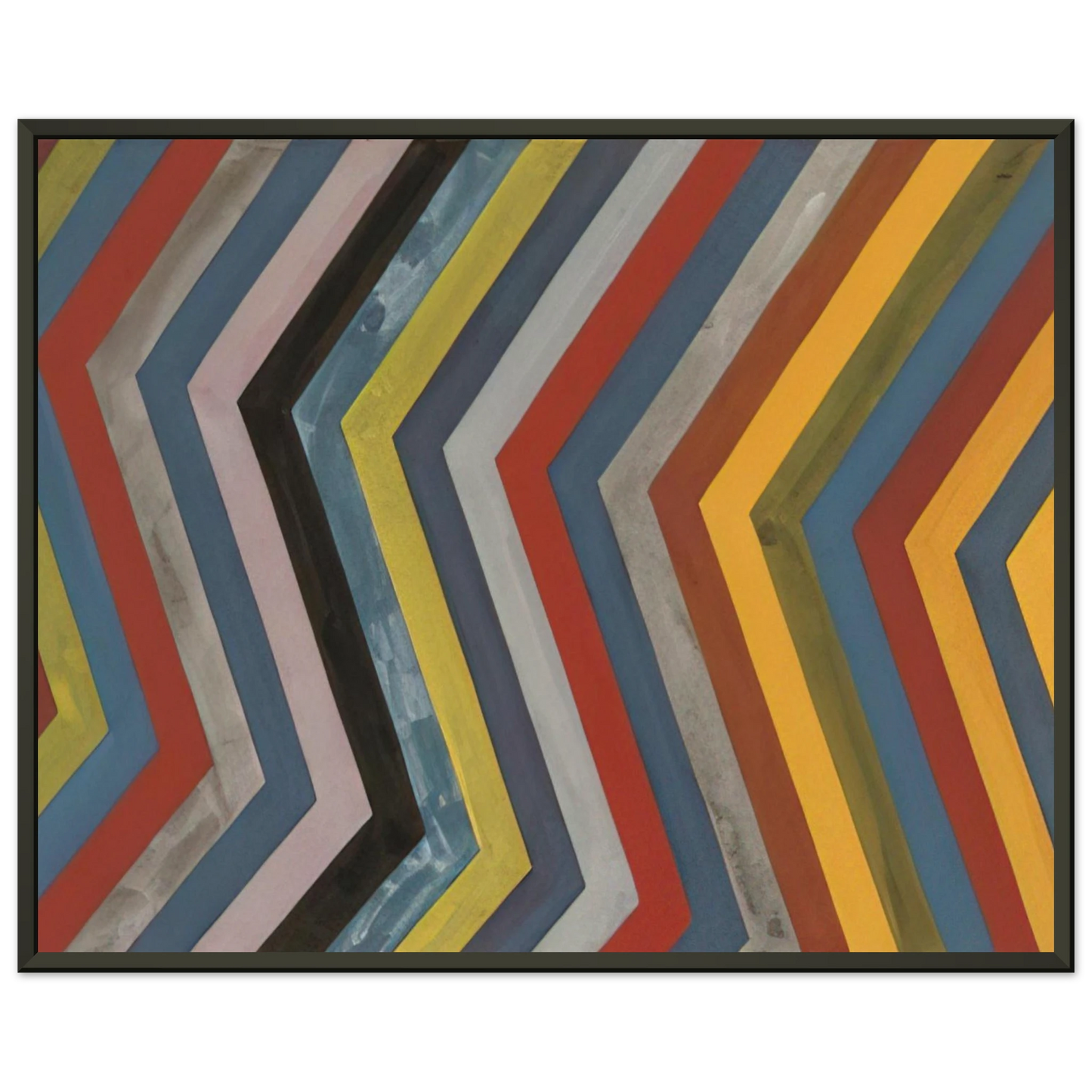 Sol LeWitt Irregular Bands with Colors Superimposed Framed Art Print - Aluminum Frame - 40x50 cm / 16x20 inches