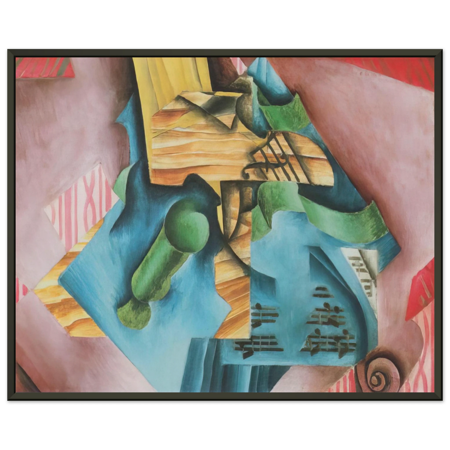 Juan Gris VIOLINE AND GLASS 1913 Framed Art Print - Aluminum Frame - 60x80 cm / 24x32 inches