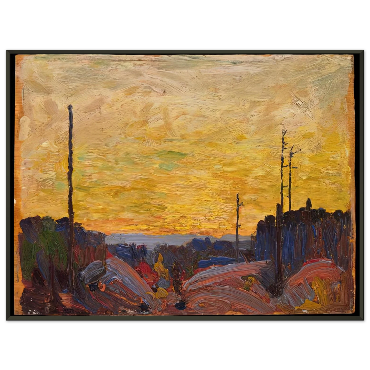 Tom Thomson BURNED OVER LAND 1916 Framed Art Print - Aluminum Frame - 70x100 cm / 28x40 inches