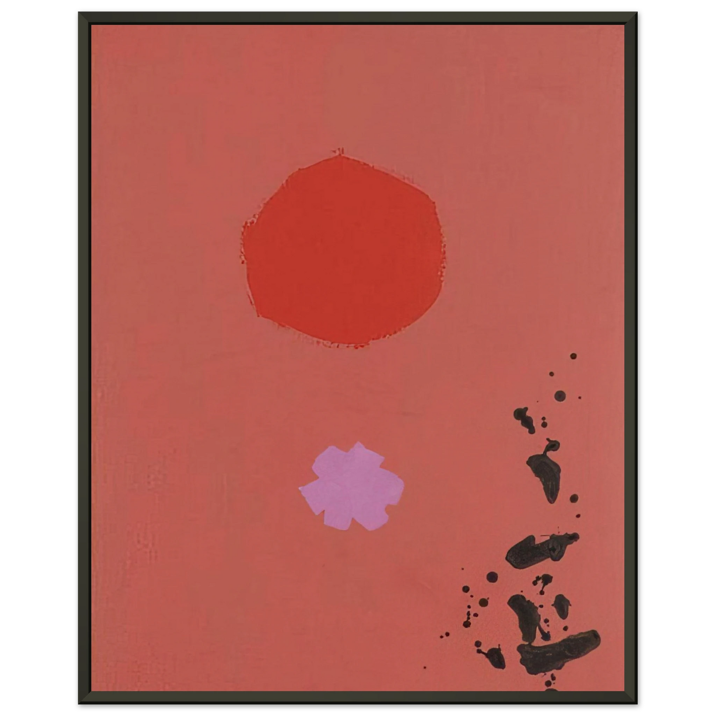 Adolph Gottlieb Orange and Lavender No 72 1970 Framed Art Print - Aluminum Frame - 40x50 cm / 16x20 inches