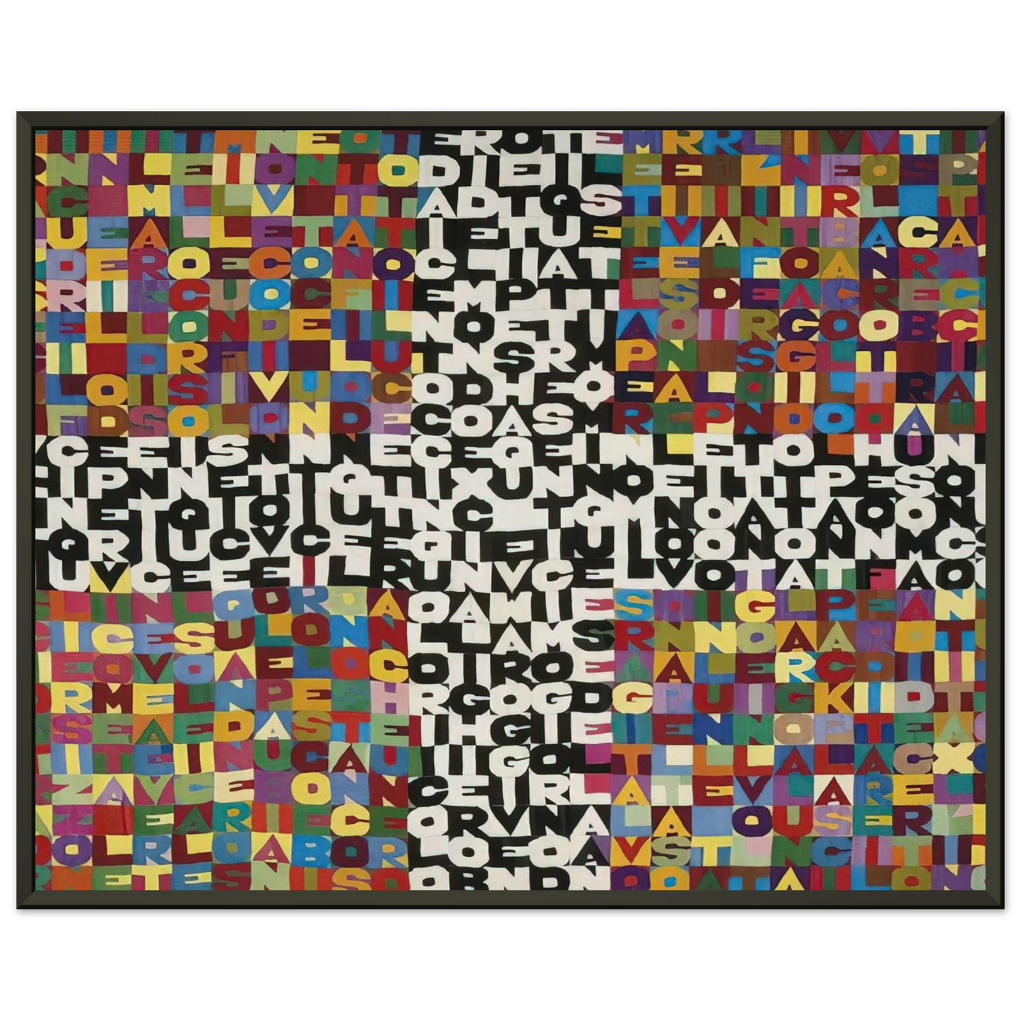 Alighiero Boetti OGGI VENTICINQUESIMO GIORNO DEL SETTIMO MESE 1988 Framed Art Print - Aluminum Frame - 70x100 cm / 28x40 inches
