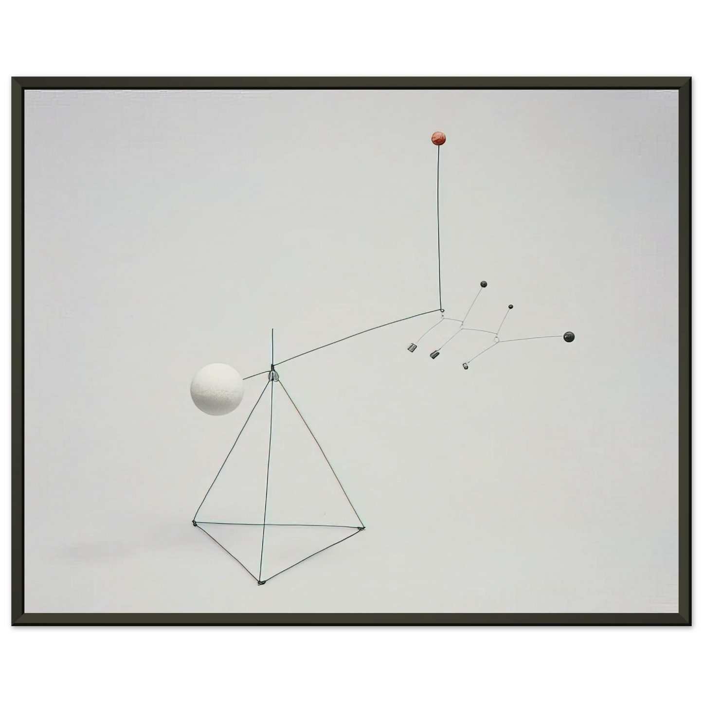 Alexander Calder SMALL FEATHERS 1931 Framed Art Print - Aluminum Frame - 70x100 cm / 28x40 inches