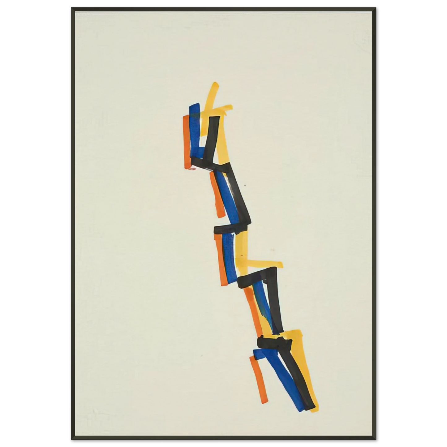 Charlotte Posenenske Striped Picture 1965 Framed Art Print - Aluminum Frame - 21x29.7 cm / 8x12"