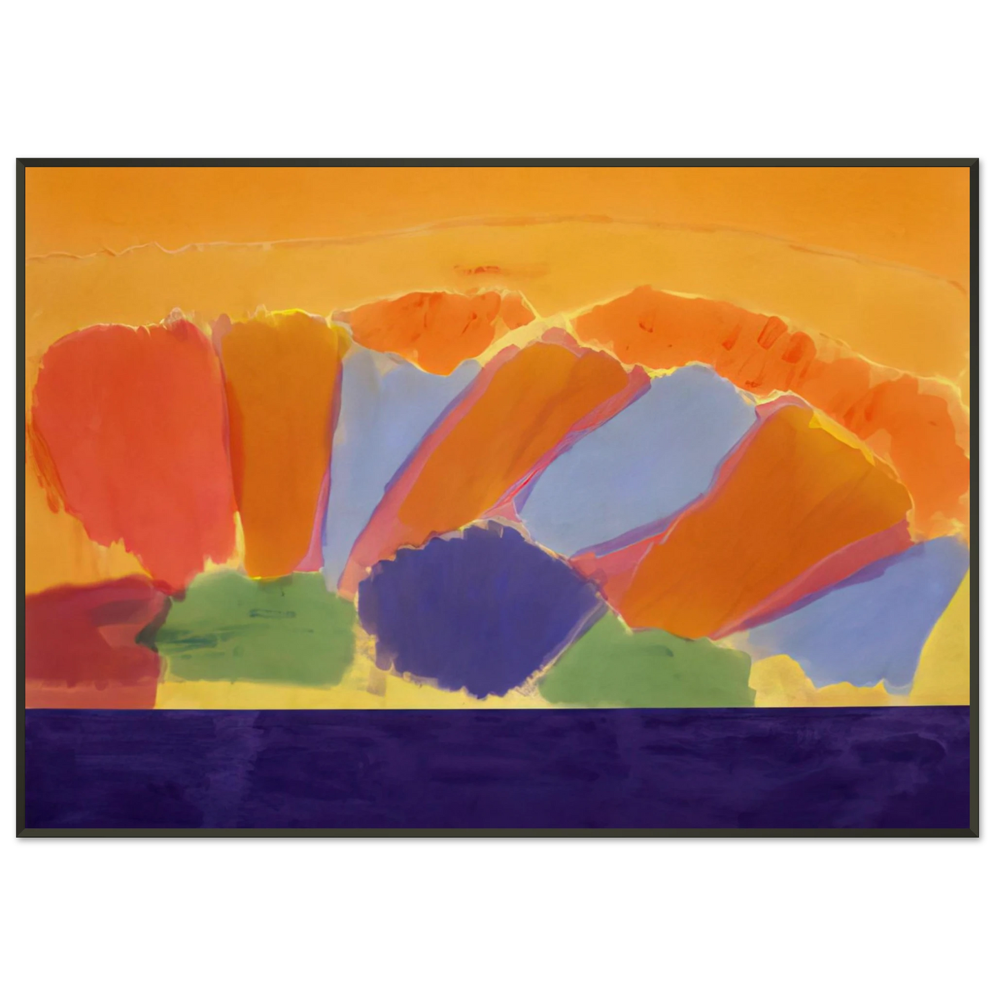 Ronnie Landfield Uriel 1978 Framed Art Print - Aluminum Frame - 21x29.7 cm / 8x12"